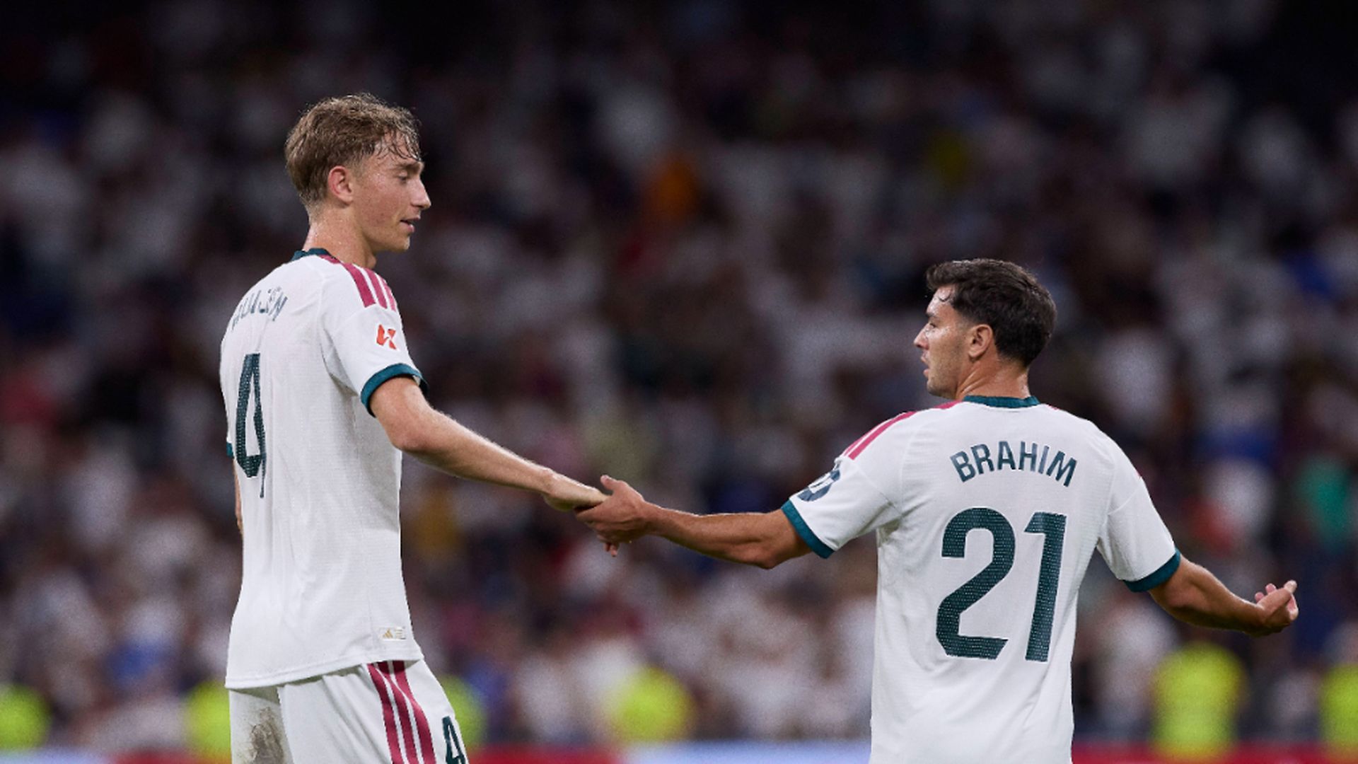 Dean Huijsen y Brahim Díaz, en el Bernabéu Dean Huijsen y Brahim Díaz, en el Bernabéu