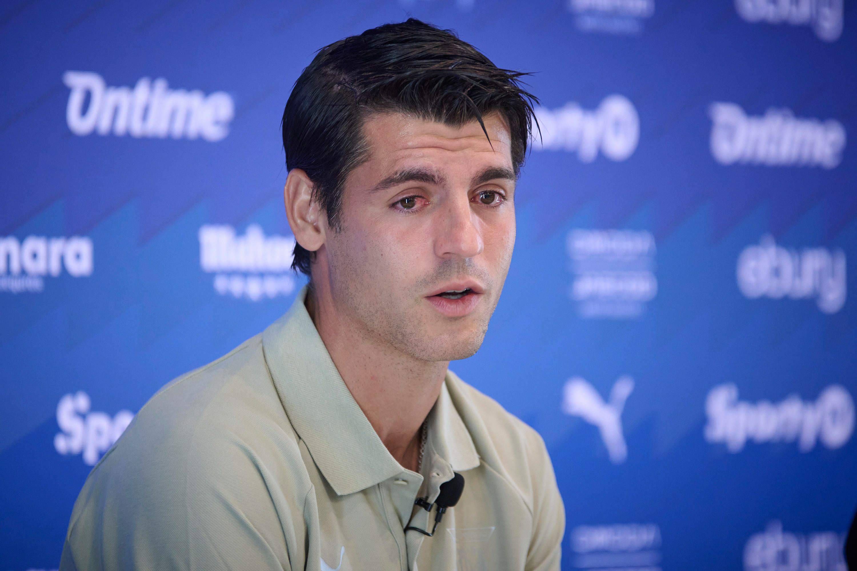La presentación de Álvaro Morata en Leganés