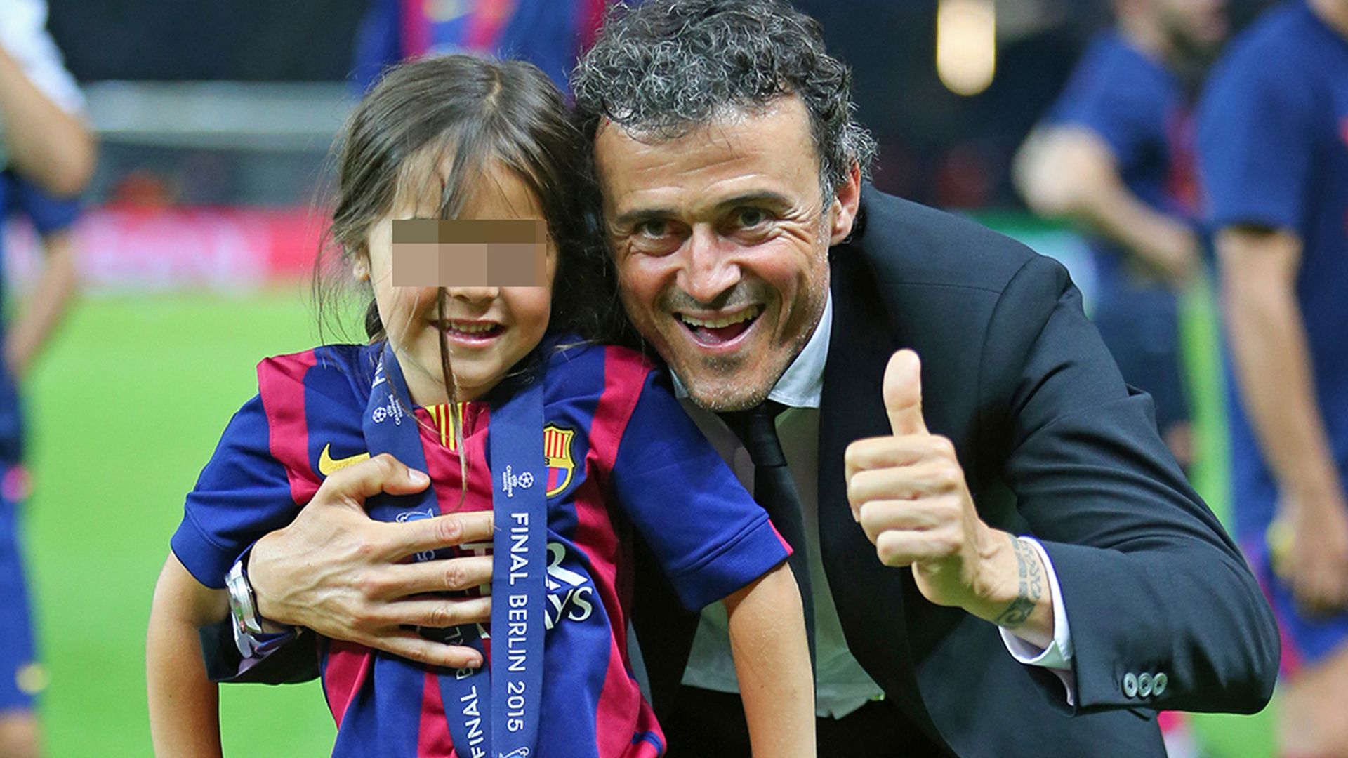 Luis Enrique y su hija Xana Luis Enrique y su hija Xana