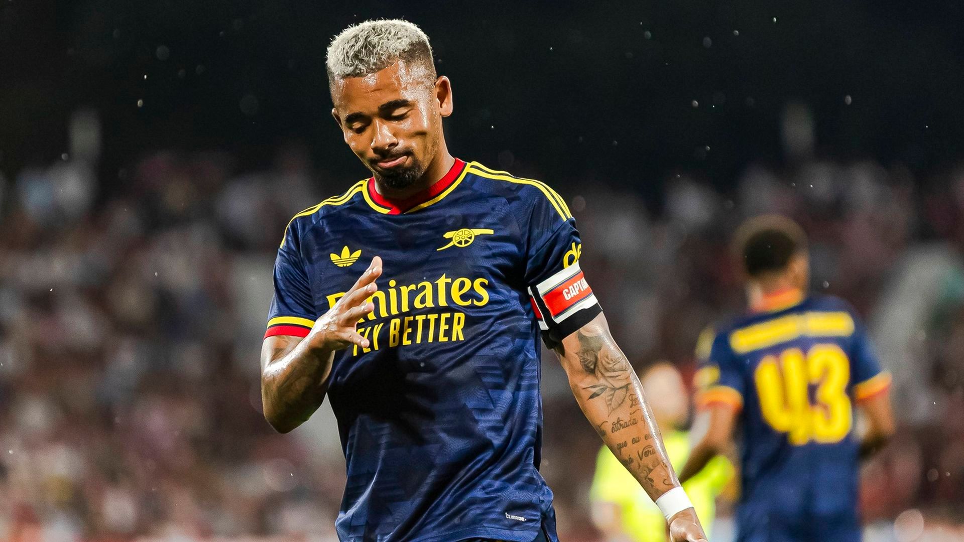 Gabriel Jesus durante la pretemporada del Arsenal en agosto