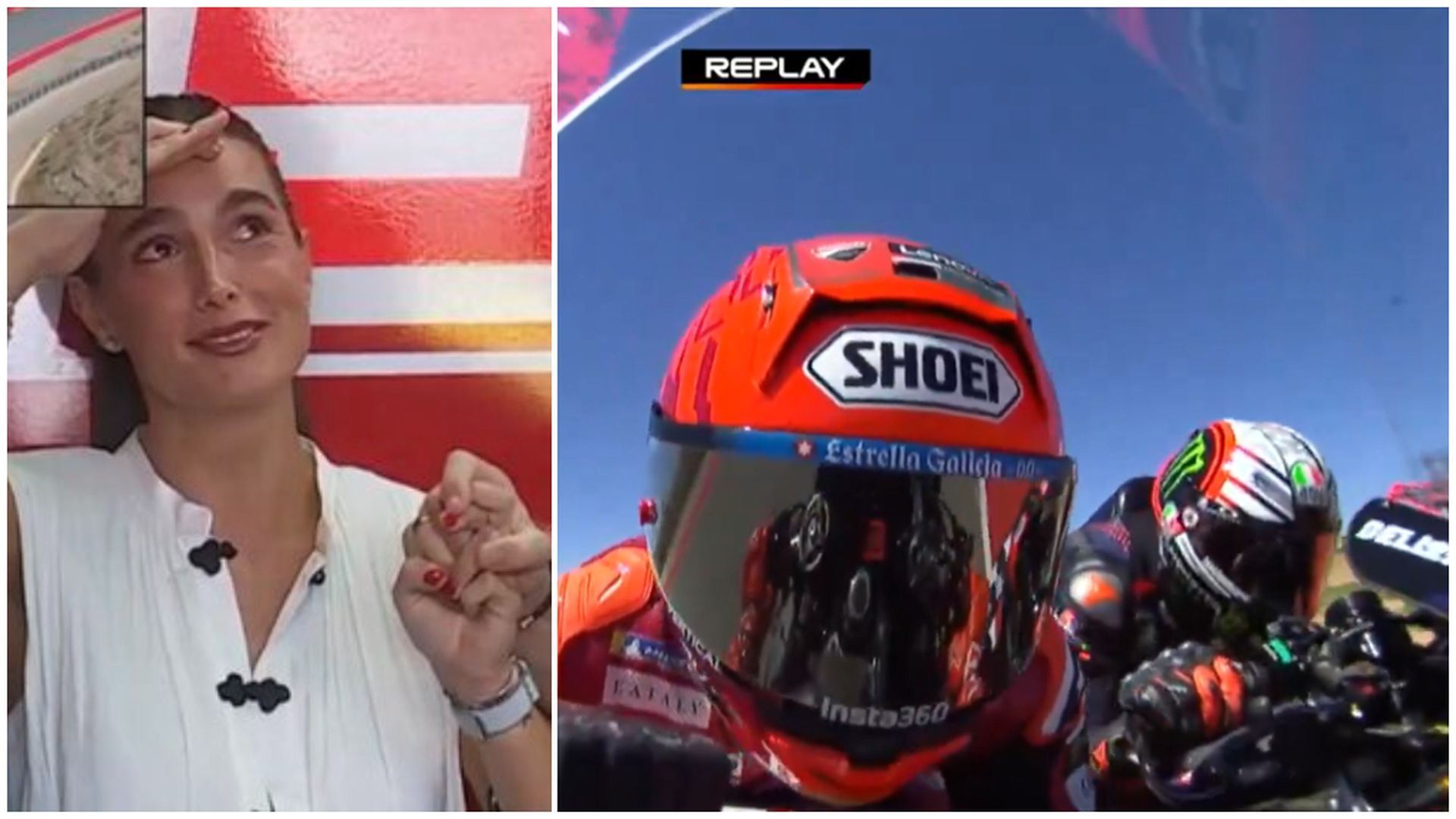 Gemma Pinto, en el box de Ducati; y Marc Márquez, en MotorLand Gemma Pinto, en el box de Ducati; y Marc Márquez, en MotorLand