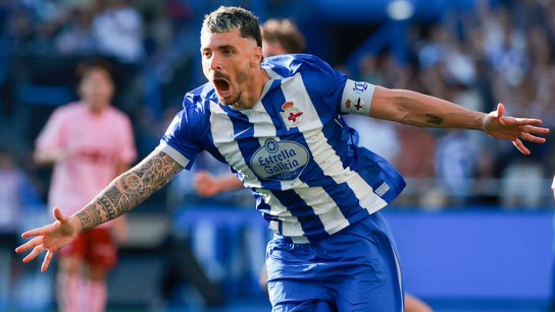 Ximo Navarro, en Riazor Ximo Navarro, en Riazor