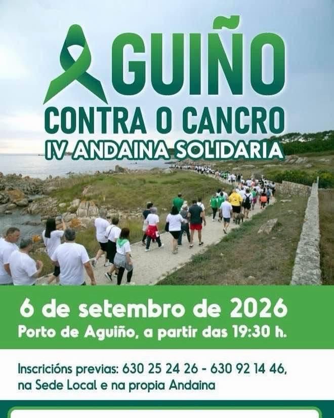 Cártel de la presente edición de Aguiño contra o cancro