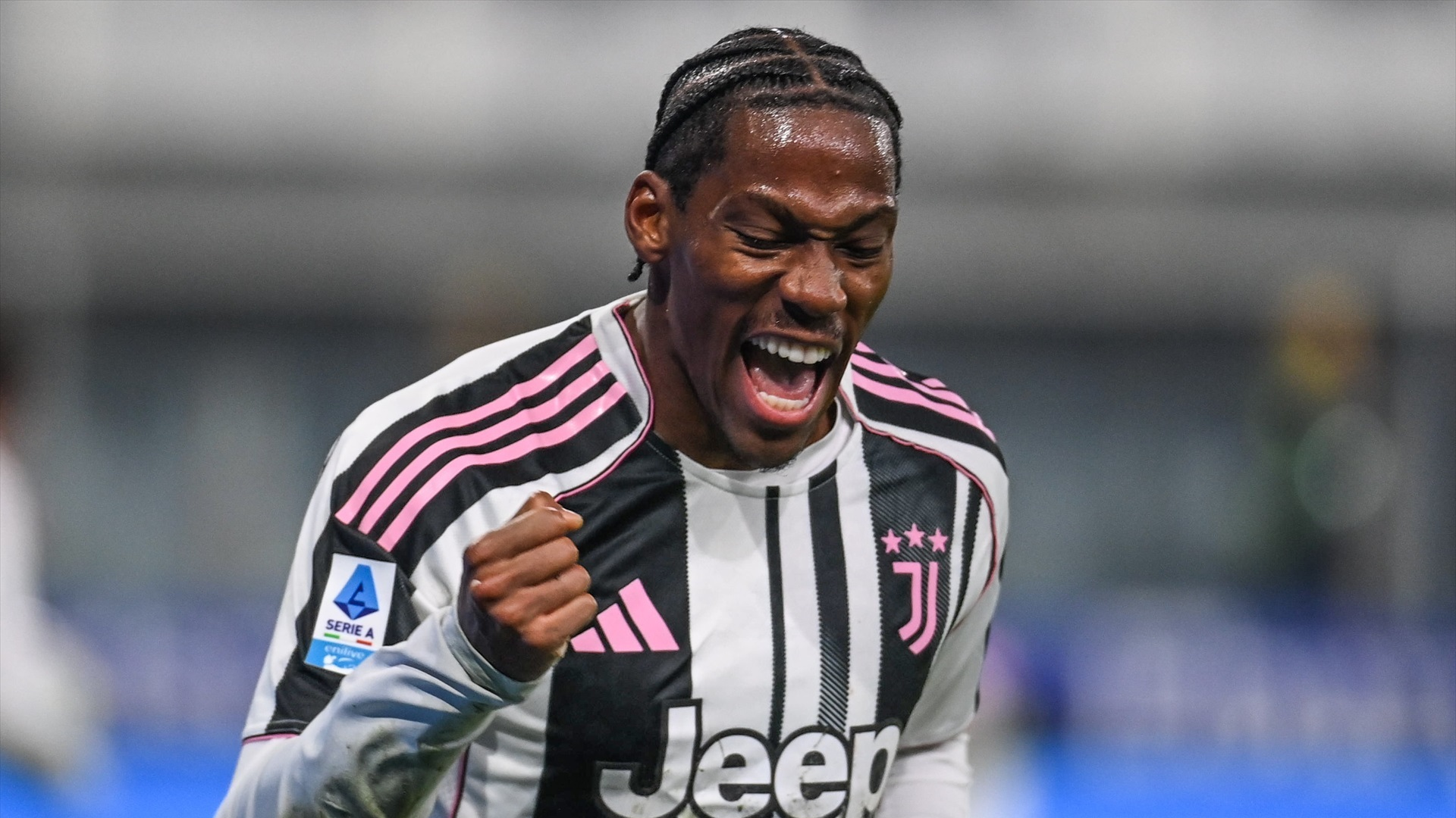 Jonathan David celebra un gol con la Juventus Jonathan David celebra un gol con la Juventus