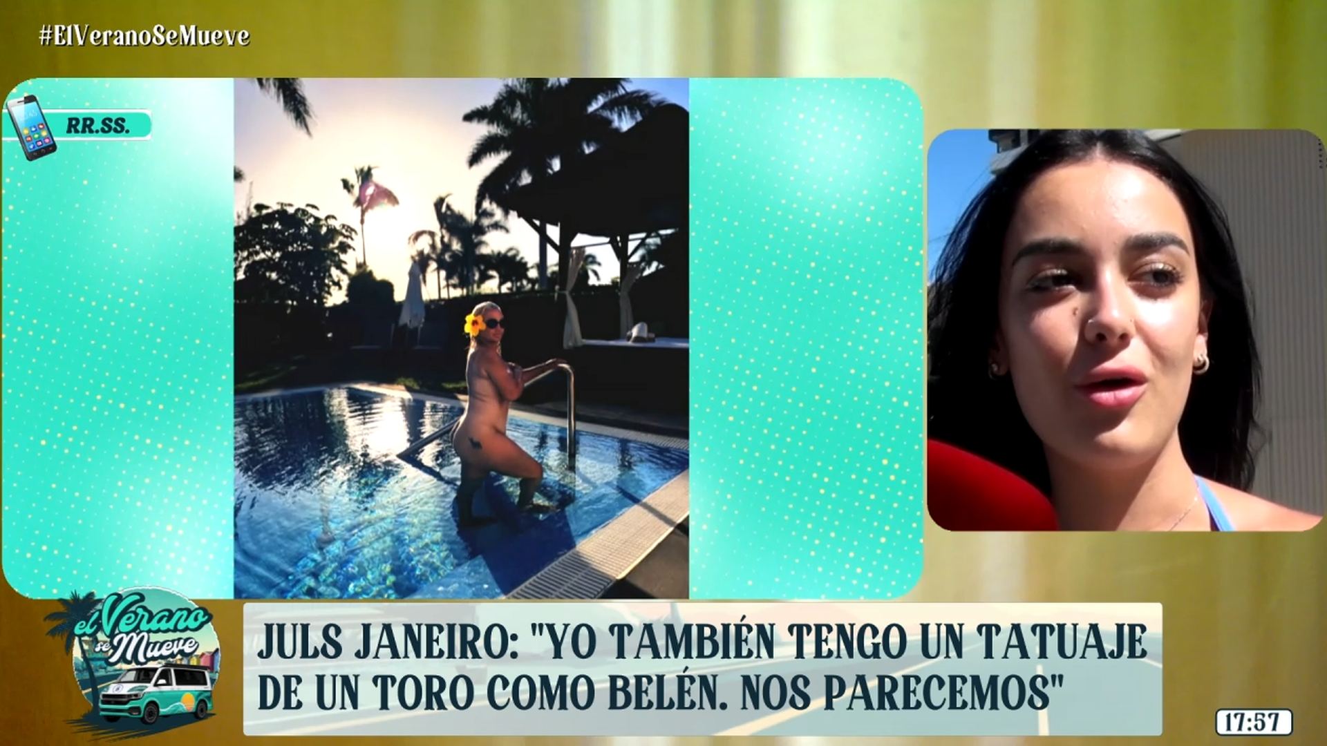 Juls Janeiro reacciona al desnudo de Belén Esteban en redes sociales y a su tatuaje taurino: "Otra similitud más" Juls Janeiro reacciona al desnudo de Belén Esteban en redes sociales y a su tatuaje taurino: "Otra similitud más"