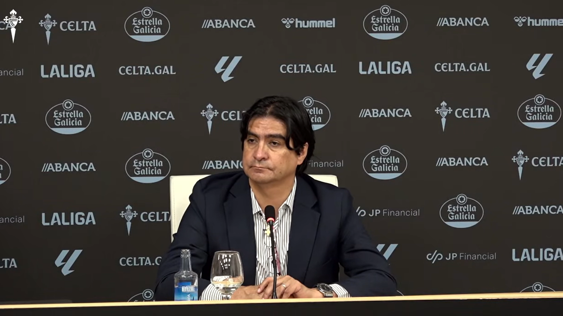 Marco Garcés, en rueda de prensa del Celta Marco Garcés, en rueda de prensa del Celta