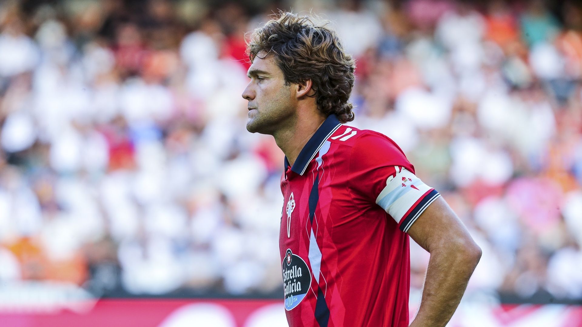 Marcos Alonso en el Valencia - Celta de la jornada 1