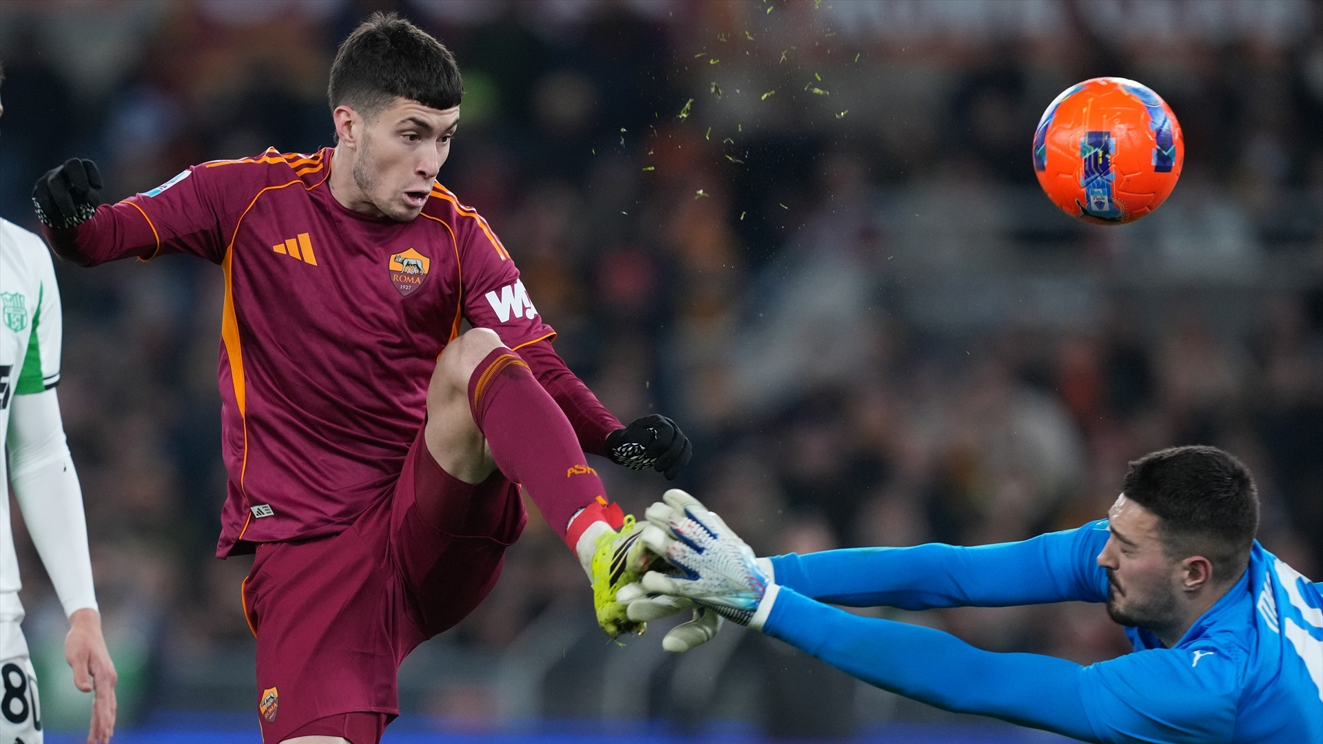 Matías Soulé, en un partido con la Roma Matías Soulé, en un partido con la Roma