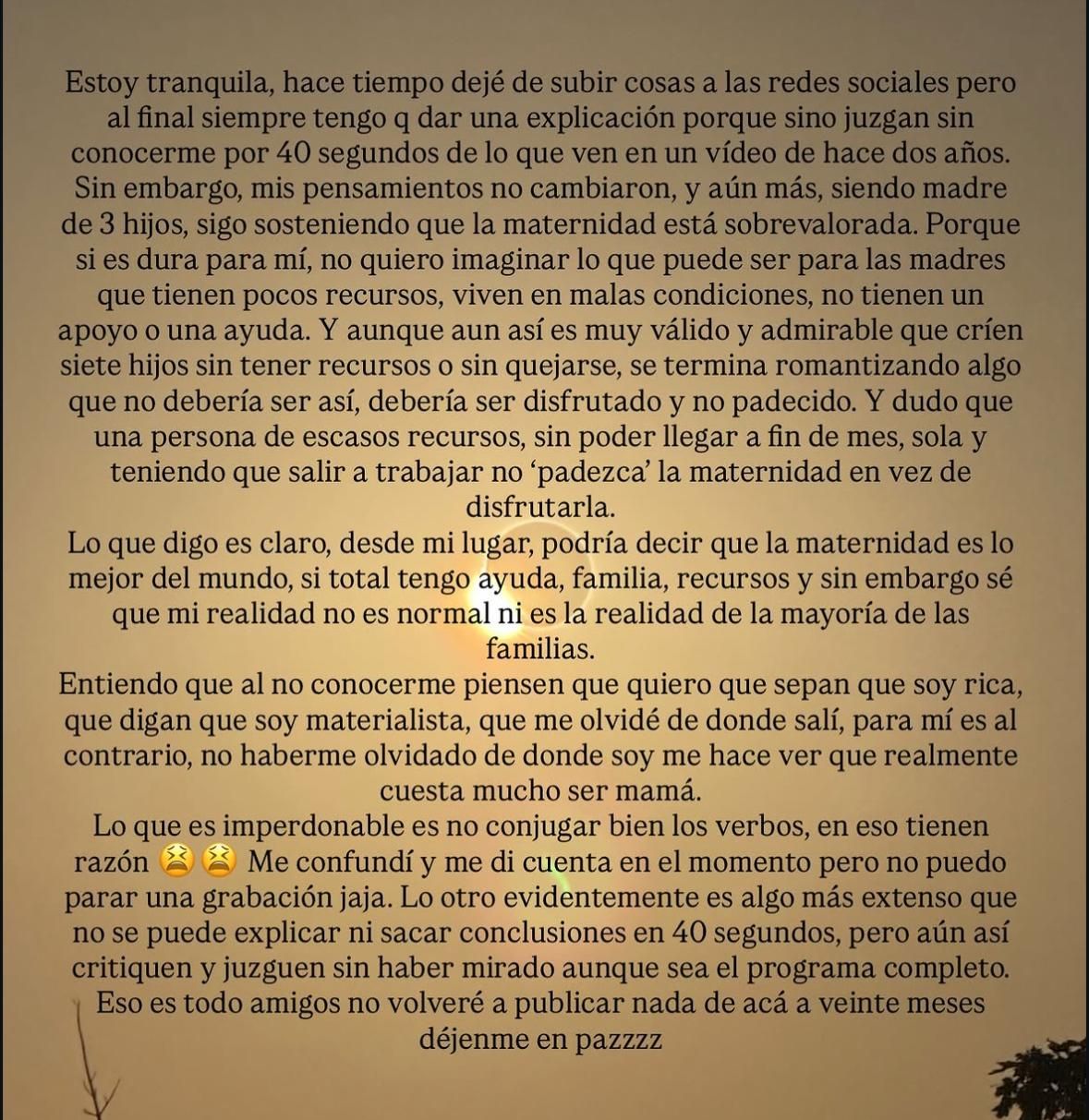 Mensaje de Mina Bonino