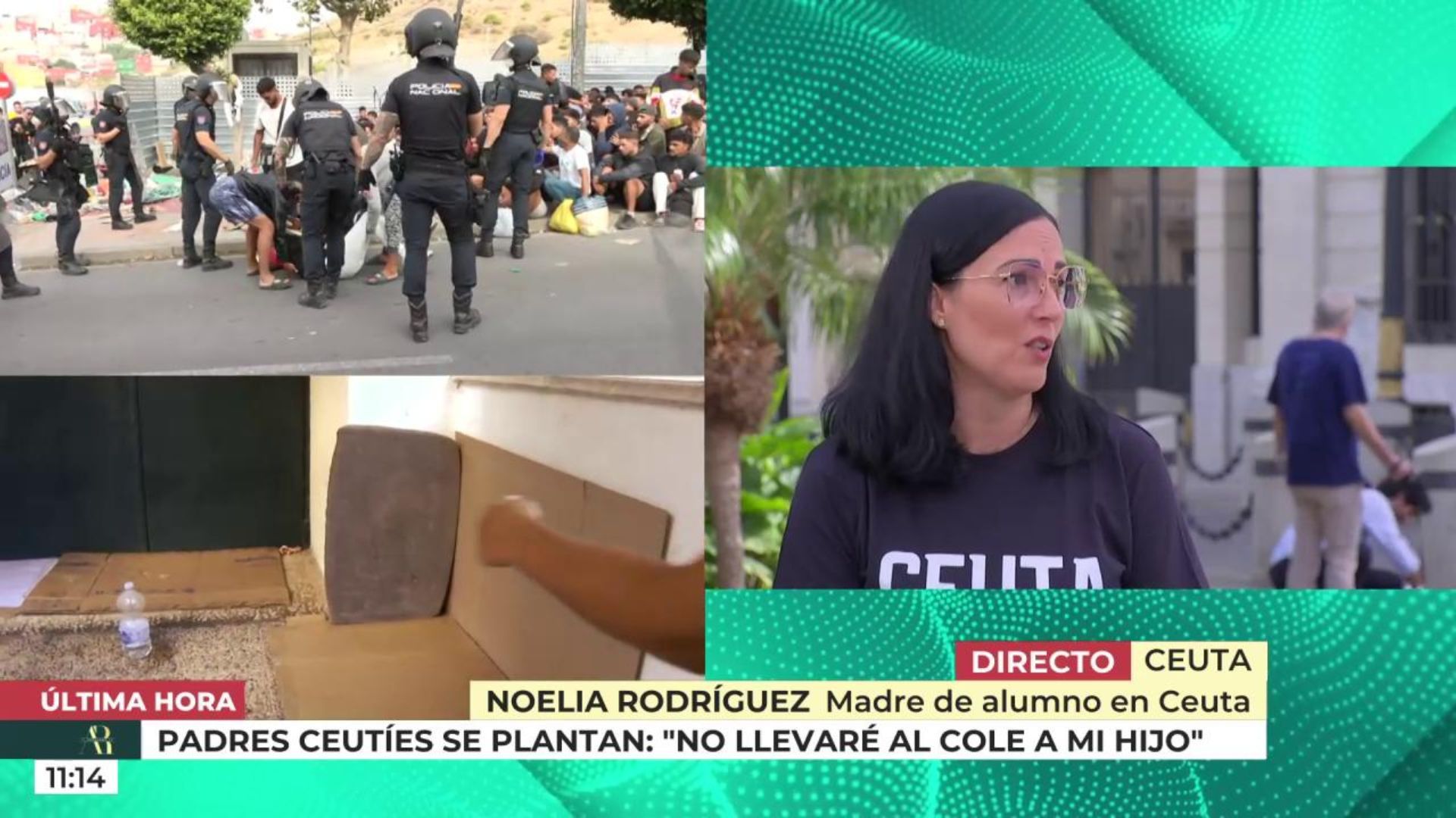 Noelia Rodríguez, madre de una alumna en Ceuta: "No voy a llevar a mi hija al colegio hasta que no tenga la seguridad de que no corre ningún riesgo"