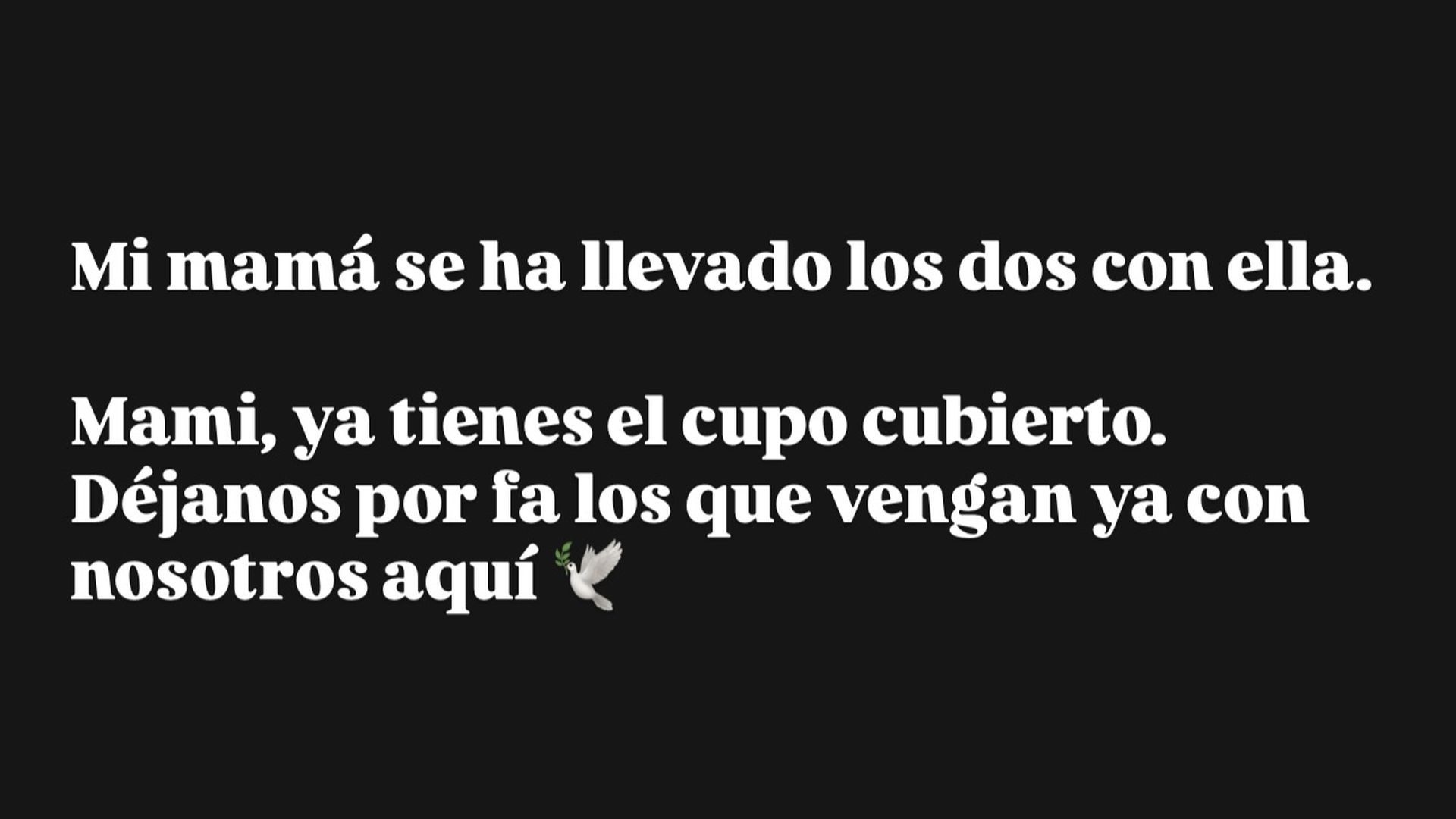 El mensaje de Pablo Pisa a su madre