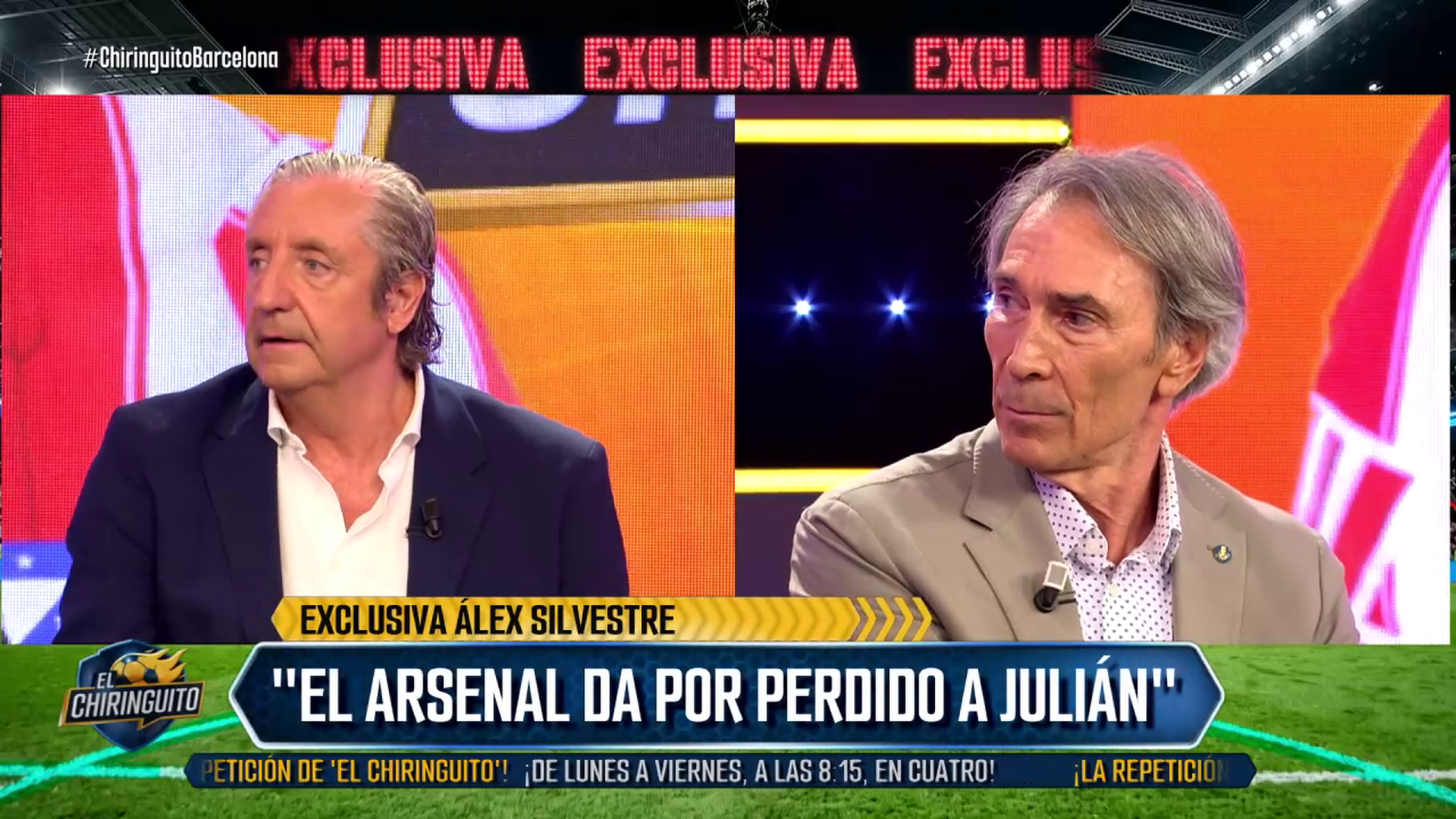 Josep Pedrerol y Lobo Carrasco en El Chiringuito Josep Pedrerol y Lobo Carrasco en El Chiringuito