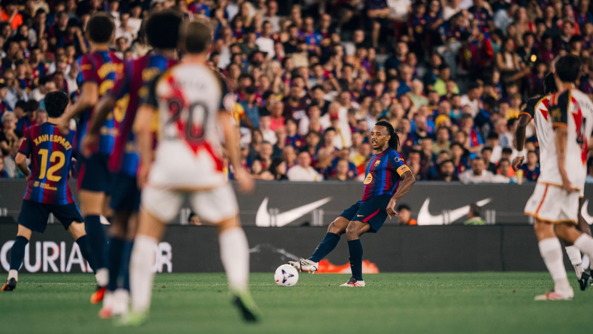 Jules Koundé, en el Barcelona-Rayo