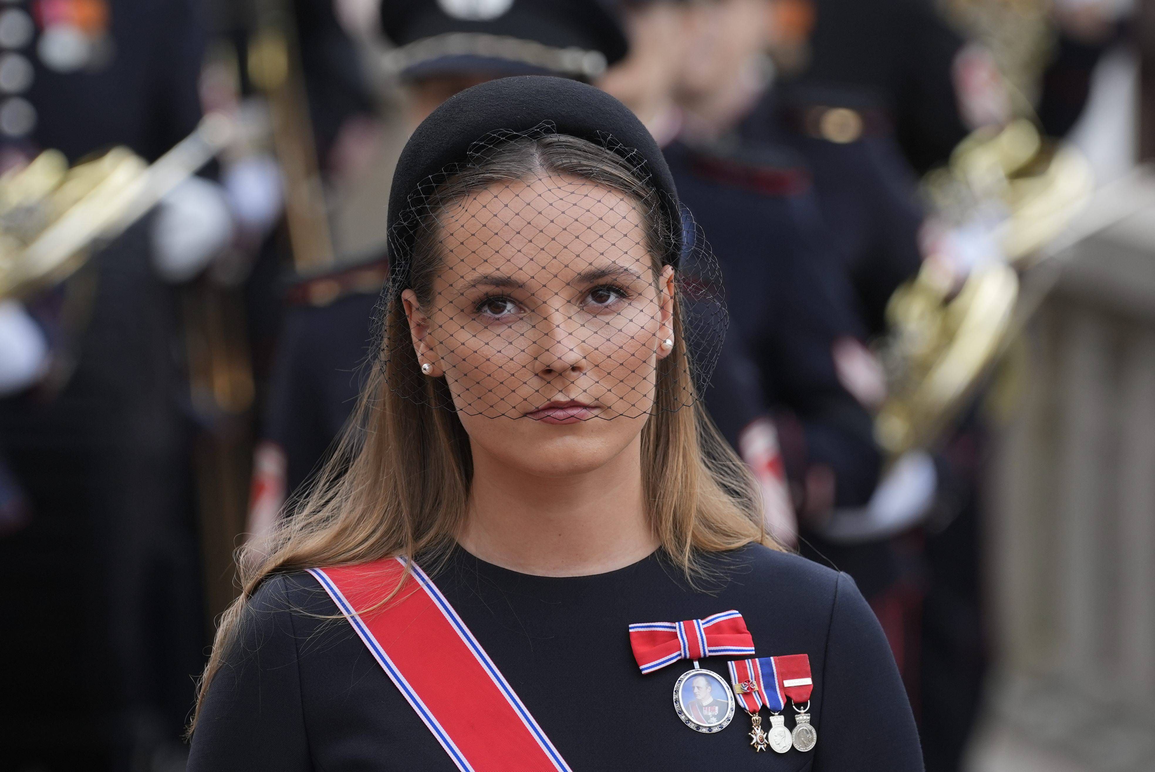 La princesa heredera Ingrid de Noruega a su llegada al Parlamento