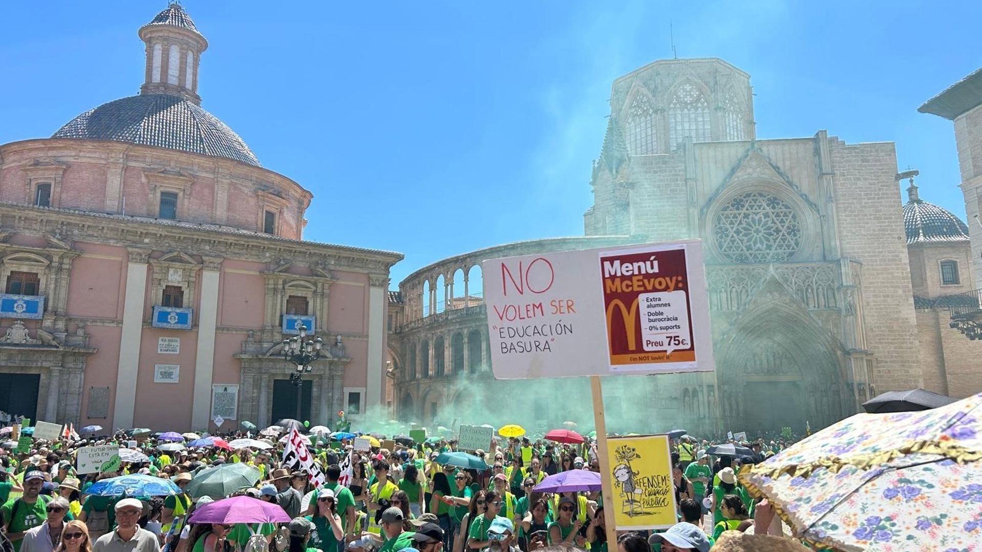 Manifestación de profesores valencianos Manifestación de profesores valencianos