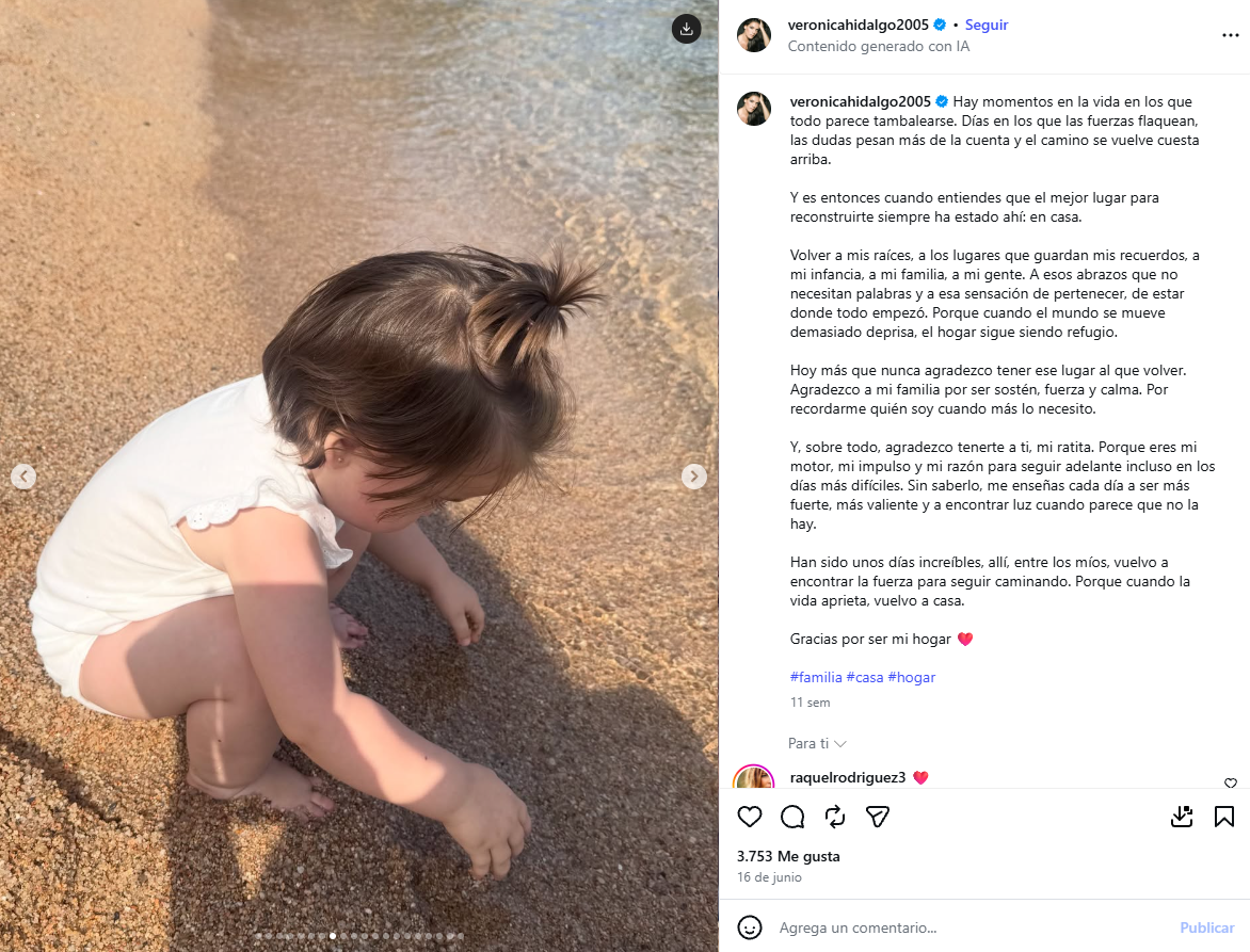 El enigmático mensaje de Verónica Hidalgo que ahora cobra sentido
