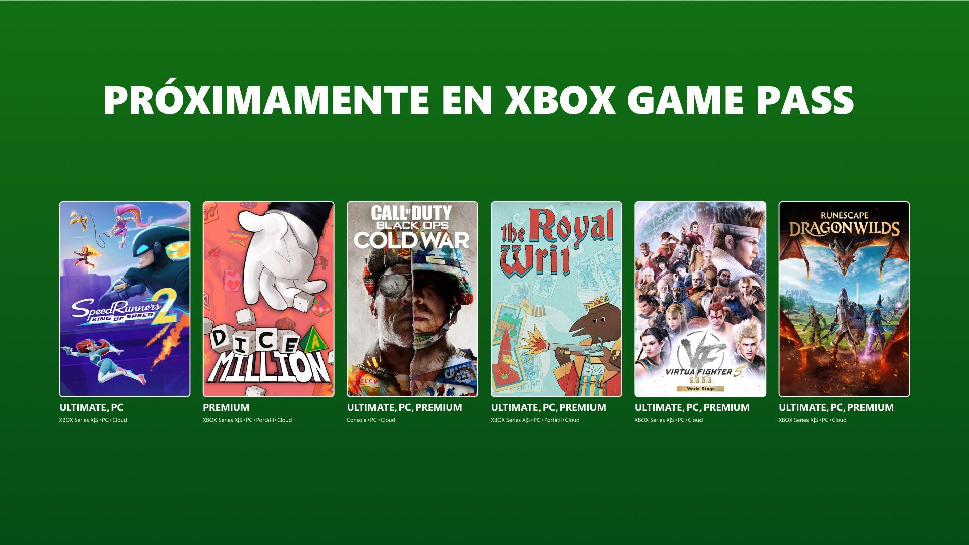 Llegan en septiembre a Game Pass Llegan en septiembre a Game Pass