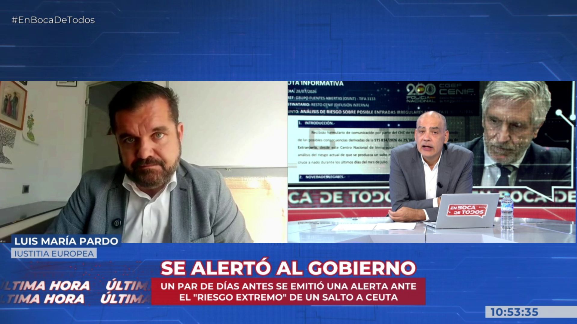 Luis María Pardo teme represalias contra los policías que hicieron el informe de Ceuta