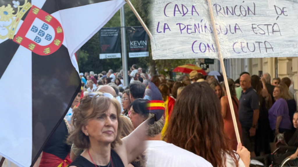 Madrid se tiñe de blanco y negro en apoyo a Ceuta: "Cada rincón de la Península está con la ciudad"