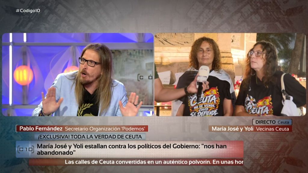 El tenso encontronazo entre una vecina ceutí y Pablo Fernández: "Llámame racista"
