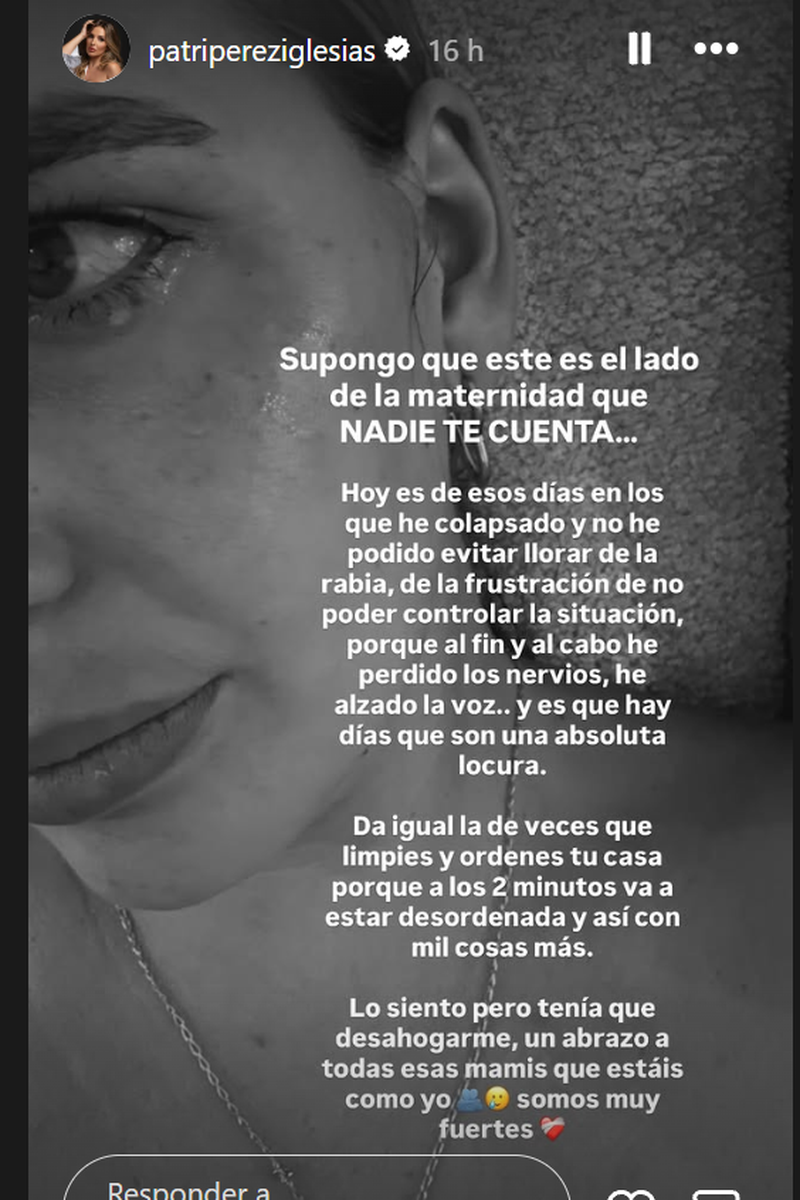 Patri Pérez cuenta lo que peor lleva de la maternidad