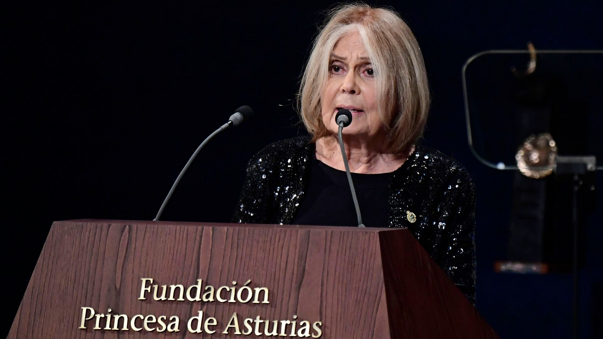 Gloria Steinem, en su discurso de aceptación del Premio Princesa de Asturias
