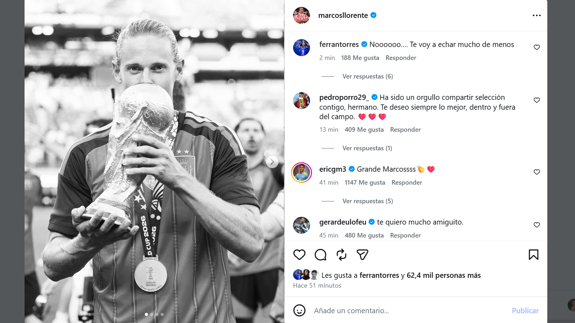La reacción de los futbolistas de la Selección