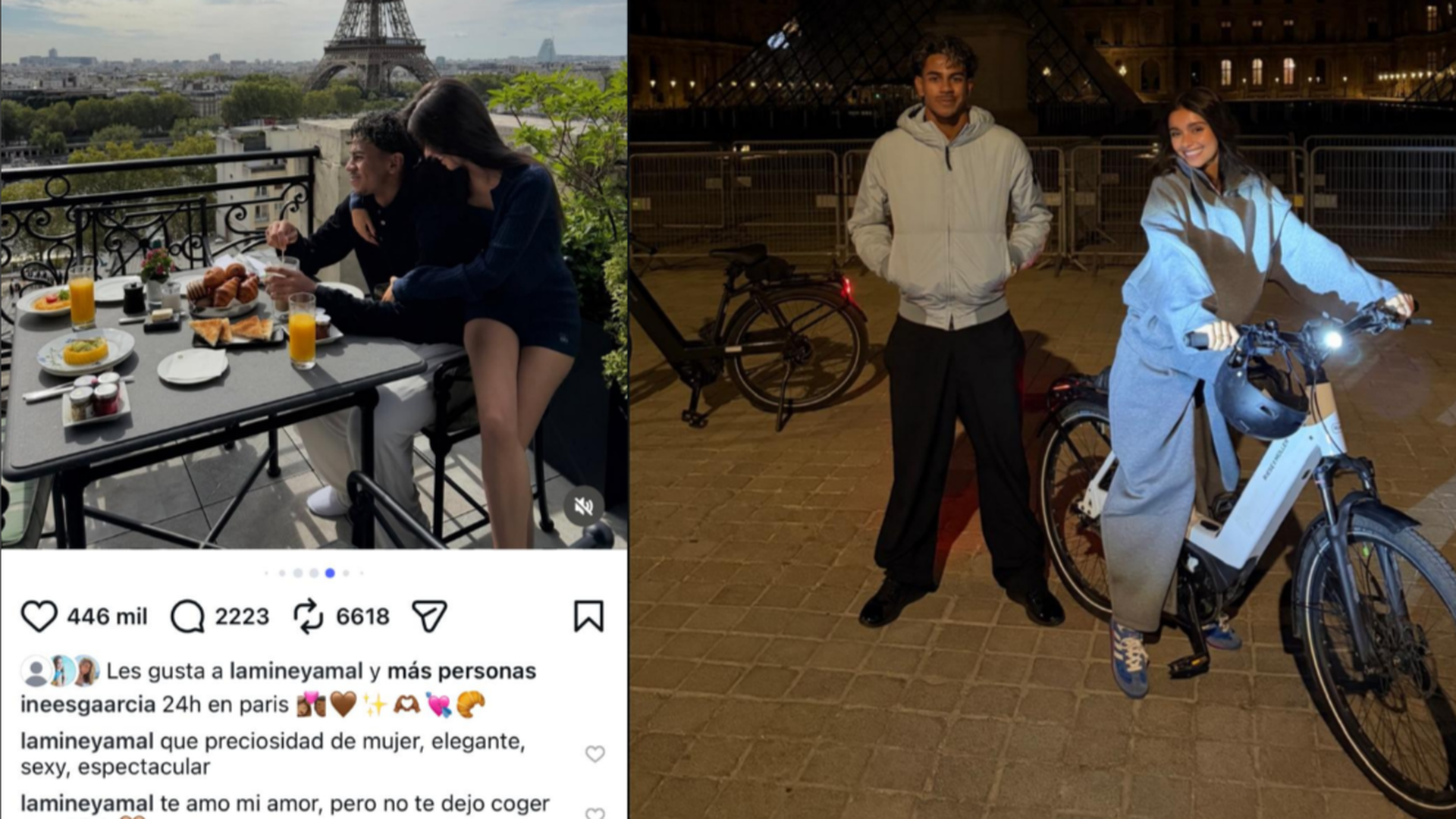 Lamine Yamal e Inés García, en París Lamine Yamal e Inés García, en París