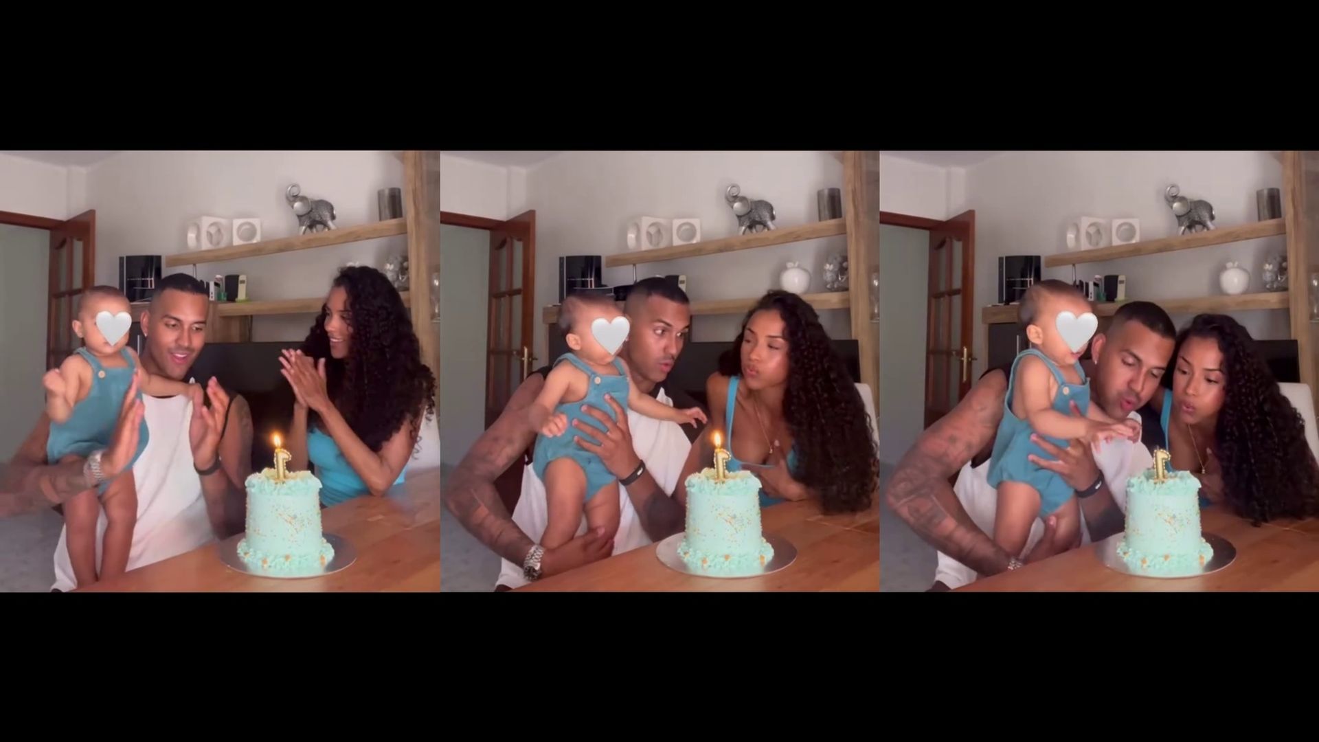 Las imágenes de Yulen Pereira y Jeimy Báez, juntos en el cumpleaños de su hijo