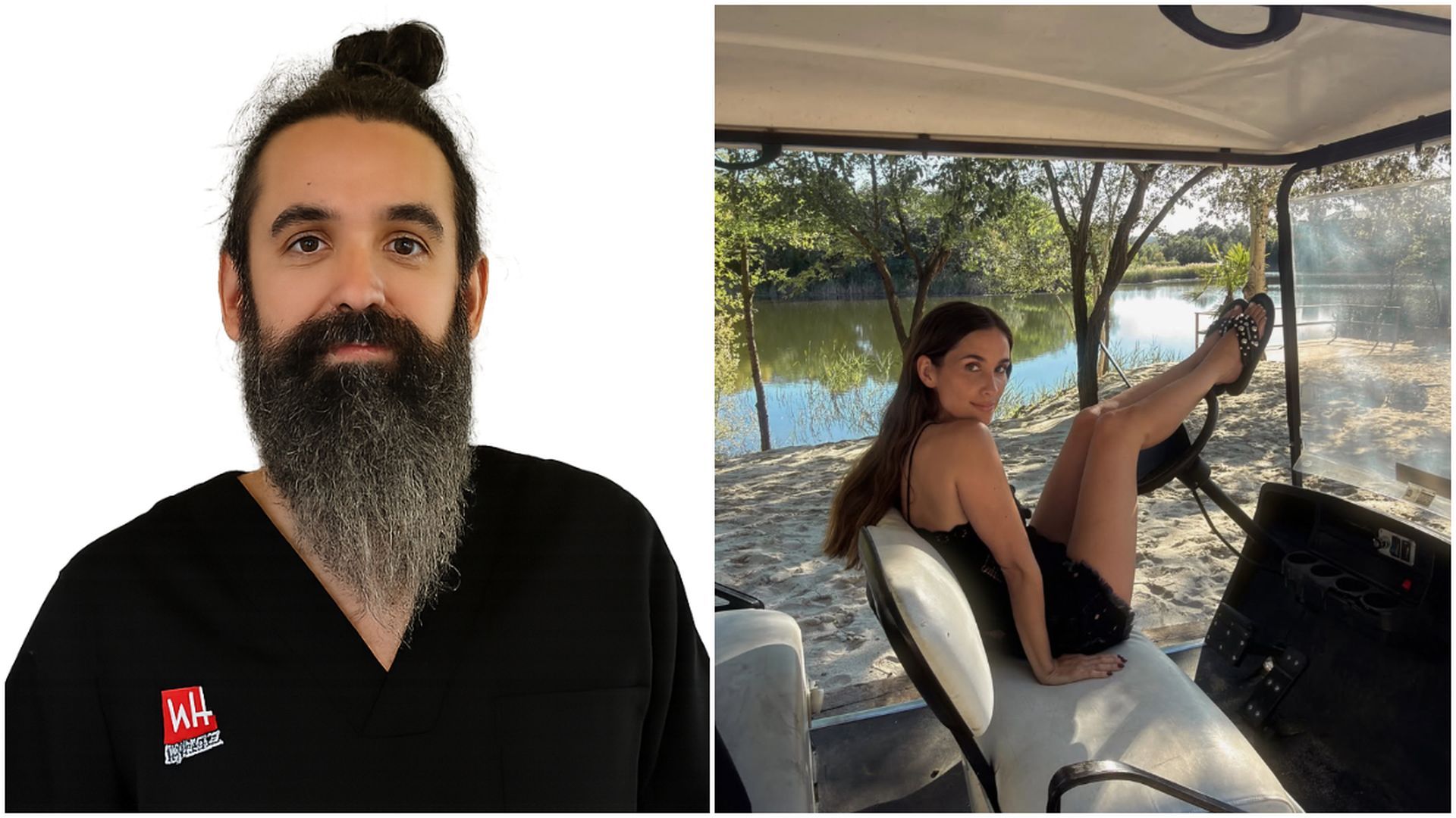 Roberto Pascual, podólogo, y María Pombo con unas sandalias planas Roberto Pascual, podólogo, y María Pombo con unas sandalias planas