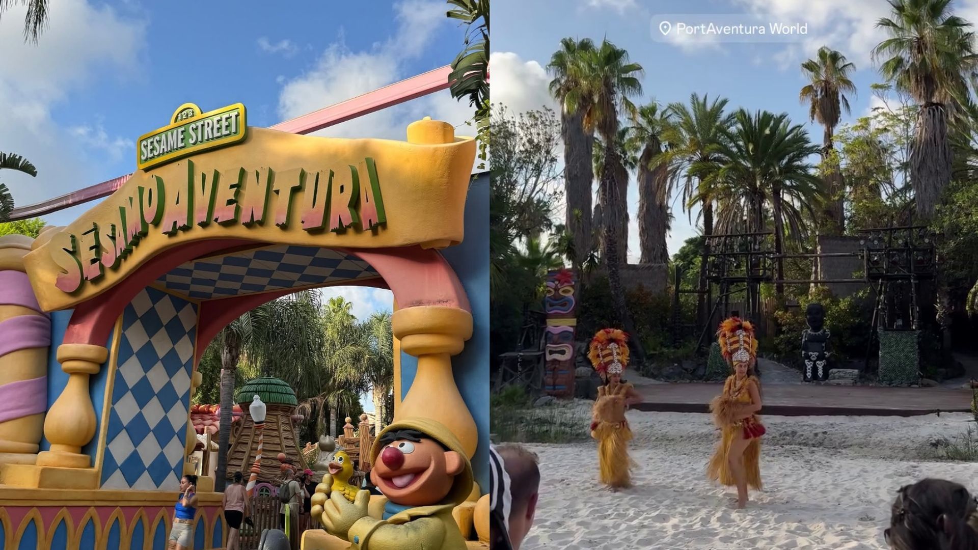 Yulen y Jeimy, en PortAventura con su hijo
