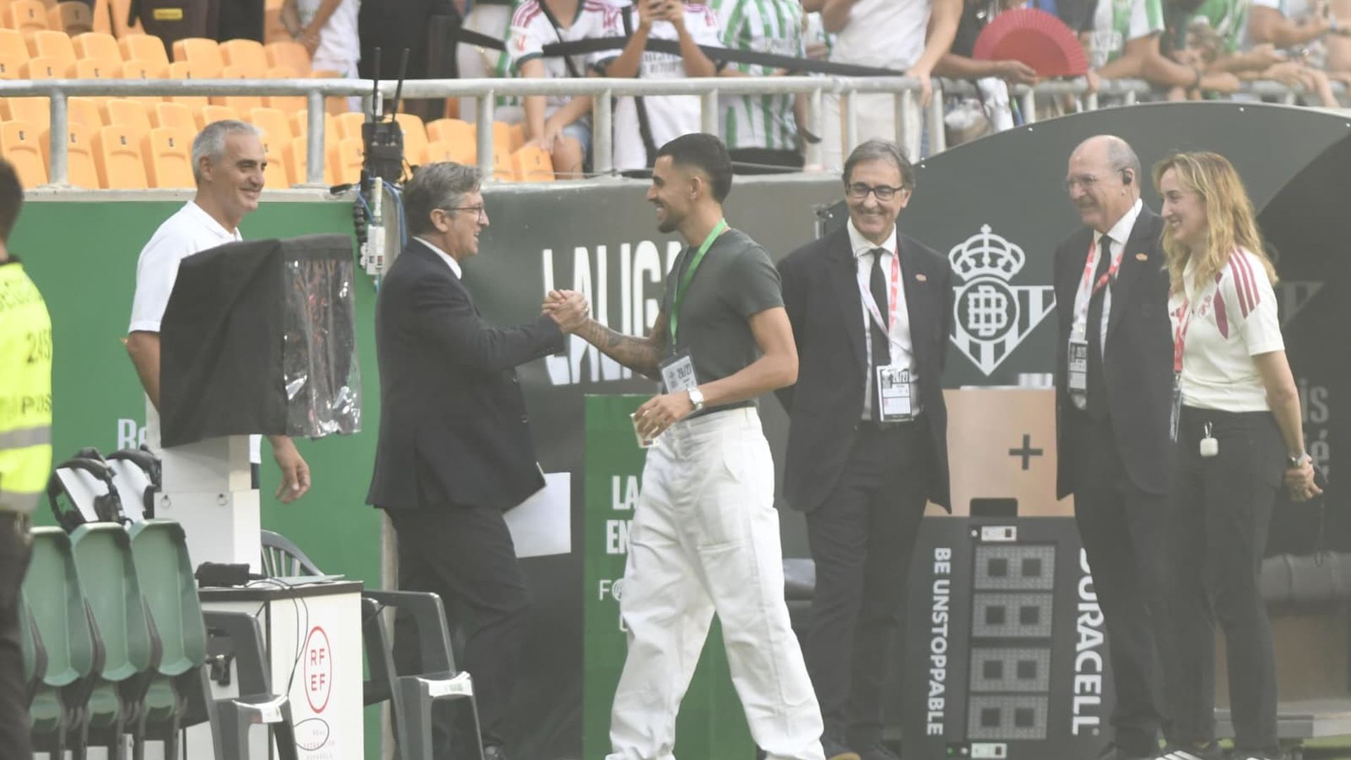 Dani Ceballos, en la previa en La Cartuja