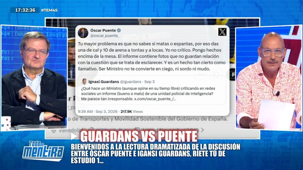 Guardans, tras su "guerra" con Puente en redes sociales: "Que tenga que convertirme en un hooligan, pues no, y eso no le ha gustado”