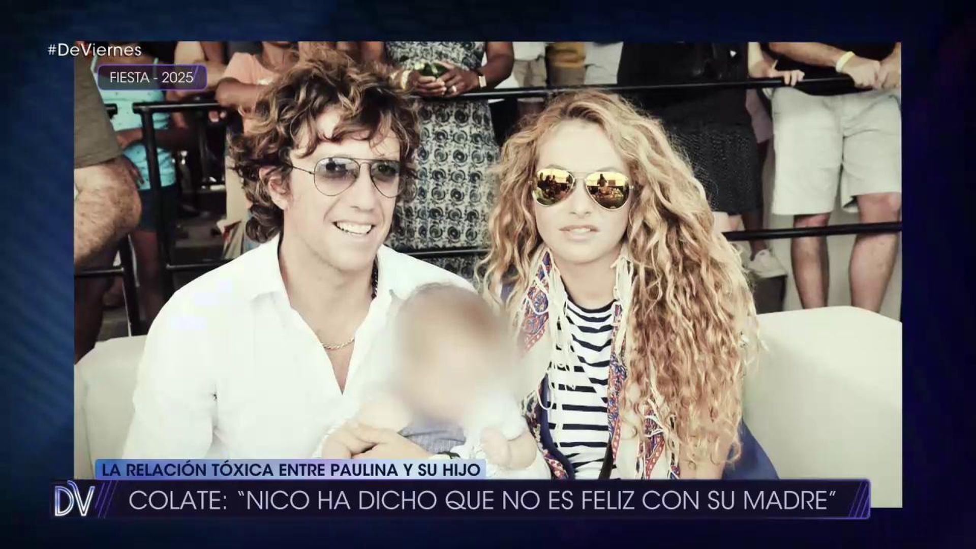 Colate y Paulina Rubio junto a su hijo Nico
