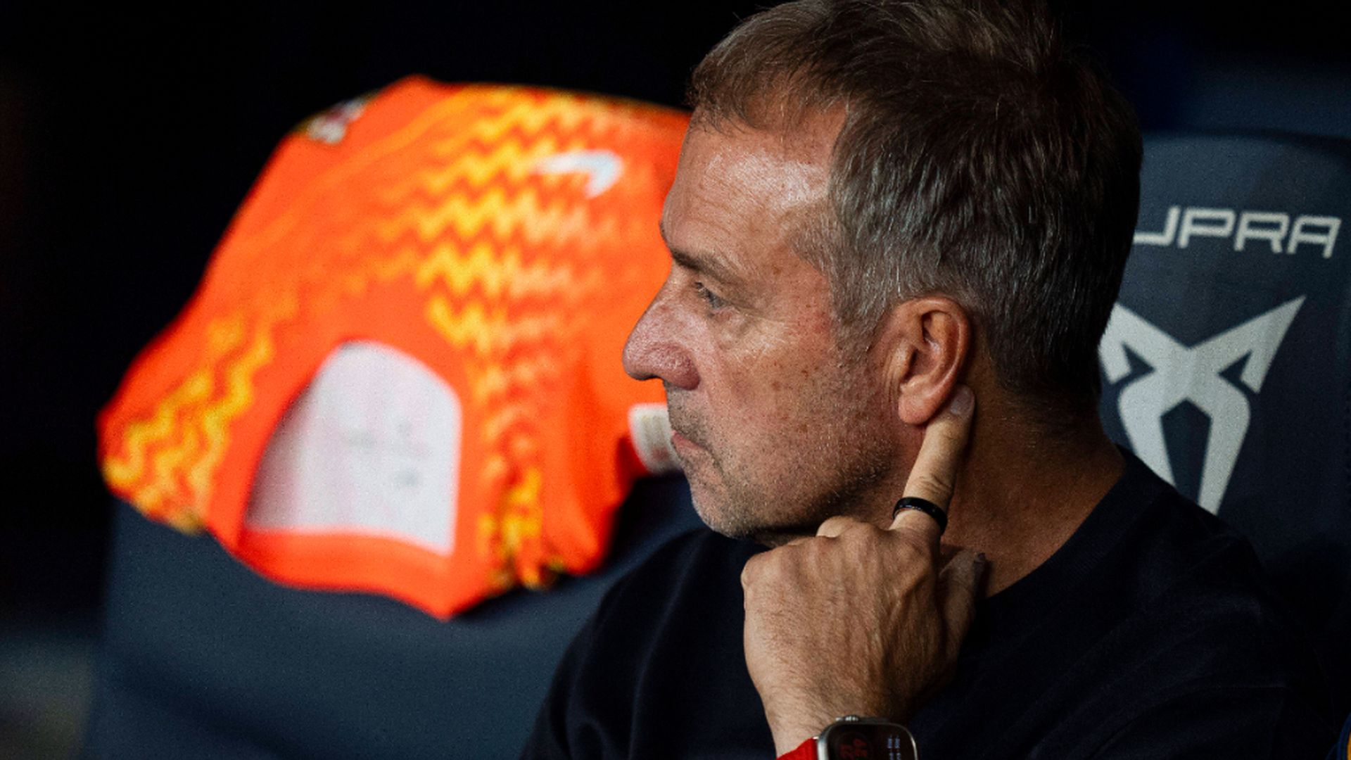 Hansi Flick, en al Camp Nou