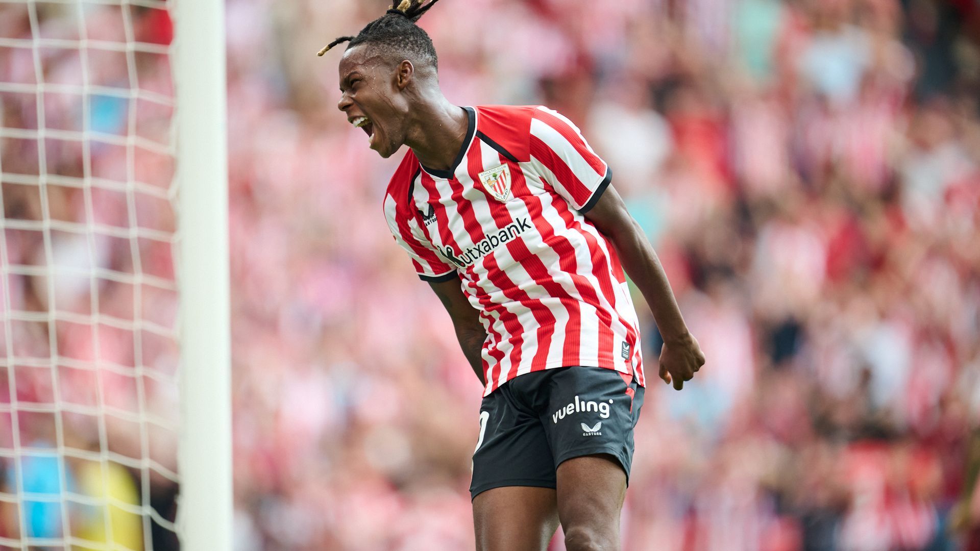 Nico Williams celebra su gol ante el Atlético de Madrid.