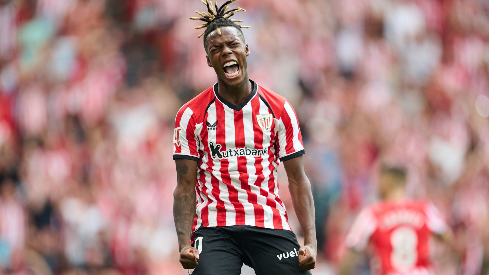 Nico Williams celebra su gol ante el Atlético de Madrid. Nico Williams celebra su gol ante el Atlético de Madrid.