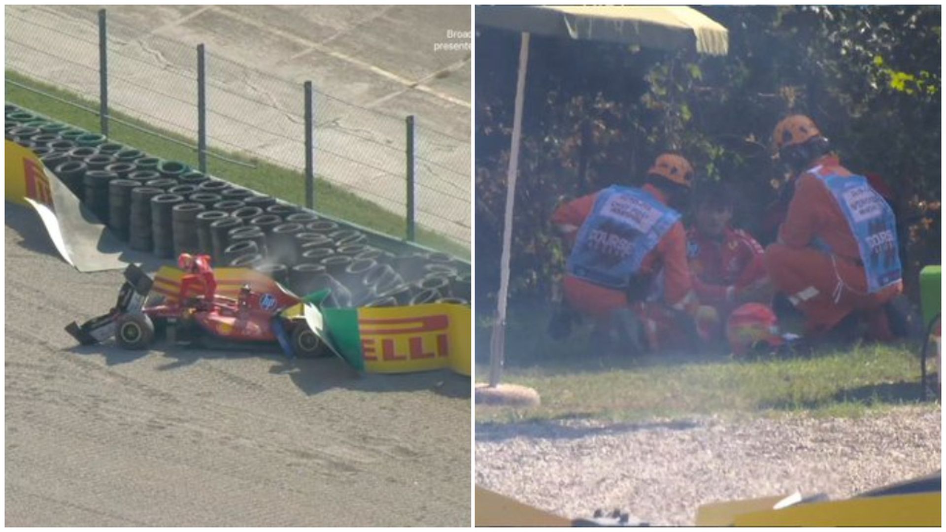 Charles Leclerc y su duro accidente en Monza Charles Leclerc y su duro accidente en Monza