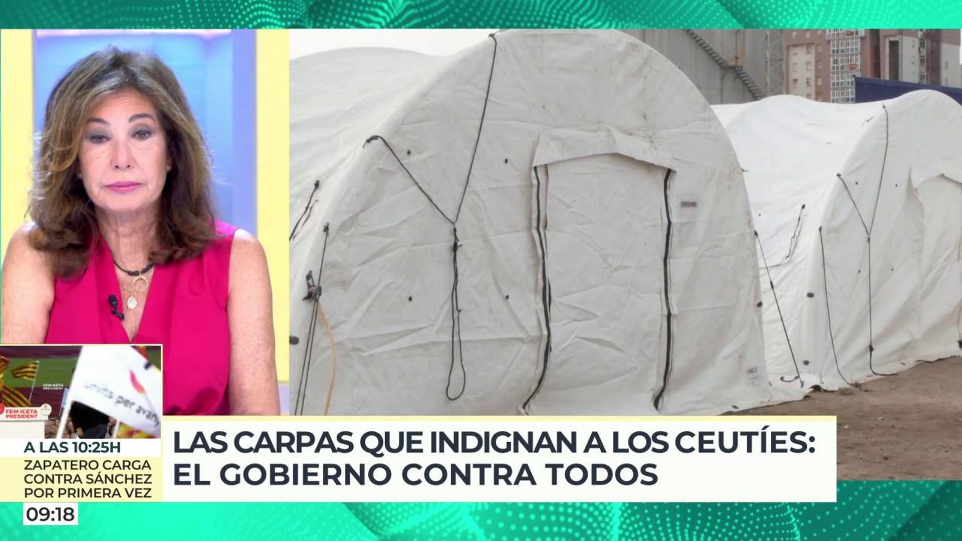 36m², luz, agua y baños: así son las carpas que indignan a los ceutíes 36m², luz, agua y baños: así son las carpas que indignan a los ceutíes