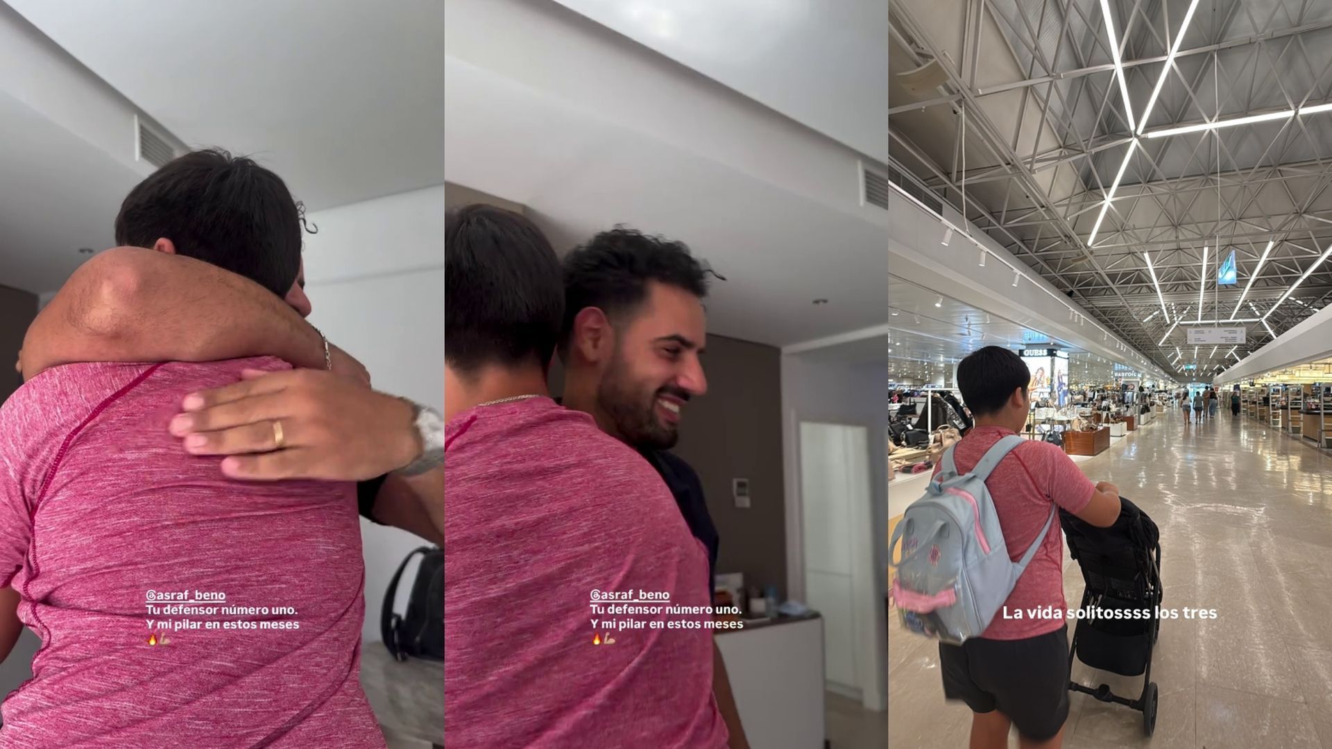 Asraf Beno y Alberto Isla despidiéndose antes de marchar a Honduras