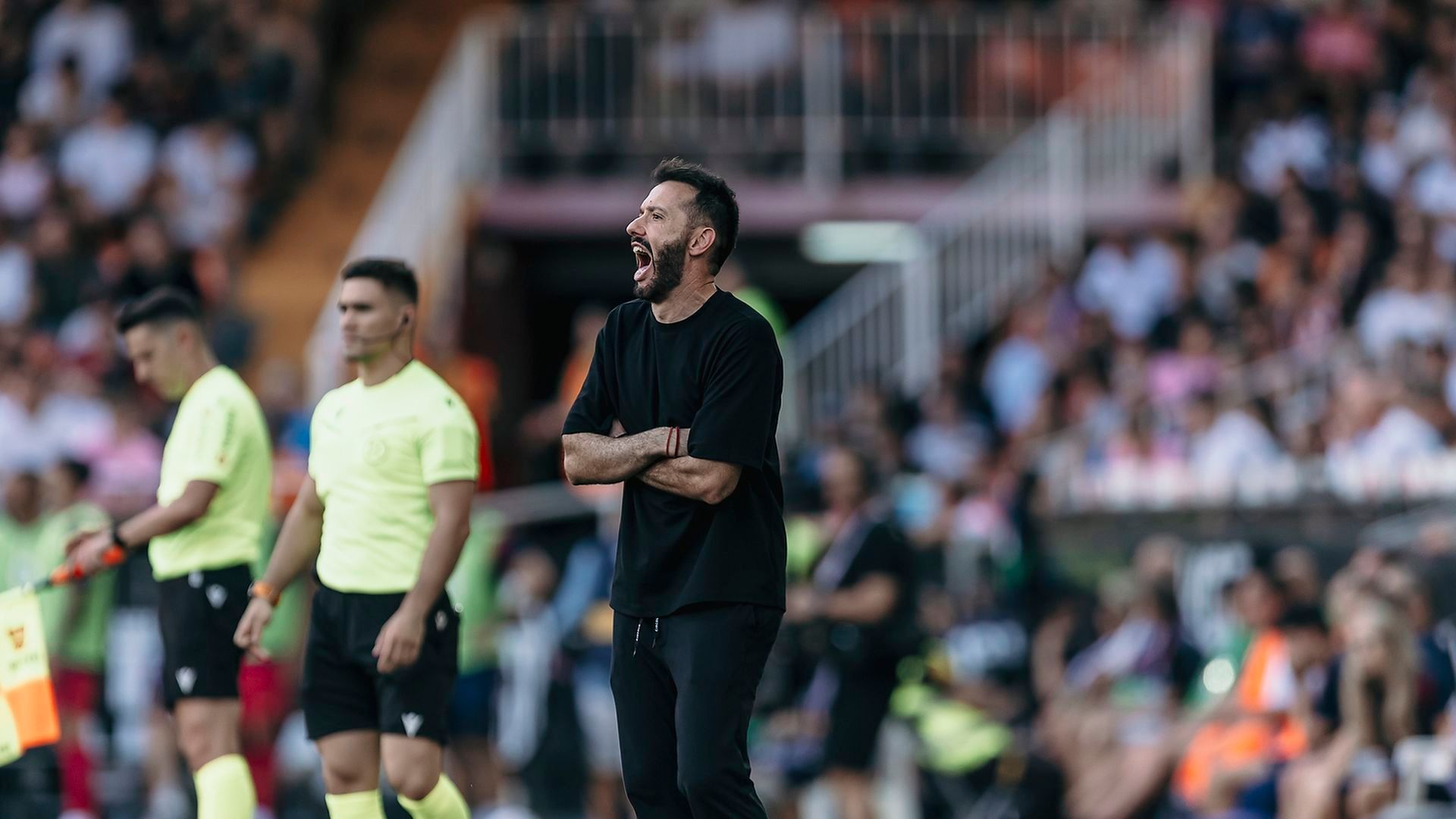 Carlos Corberán en Mestalla