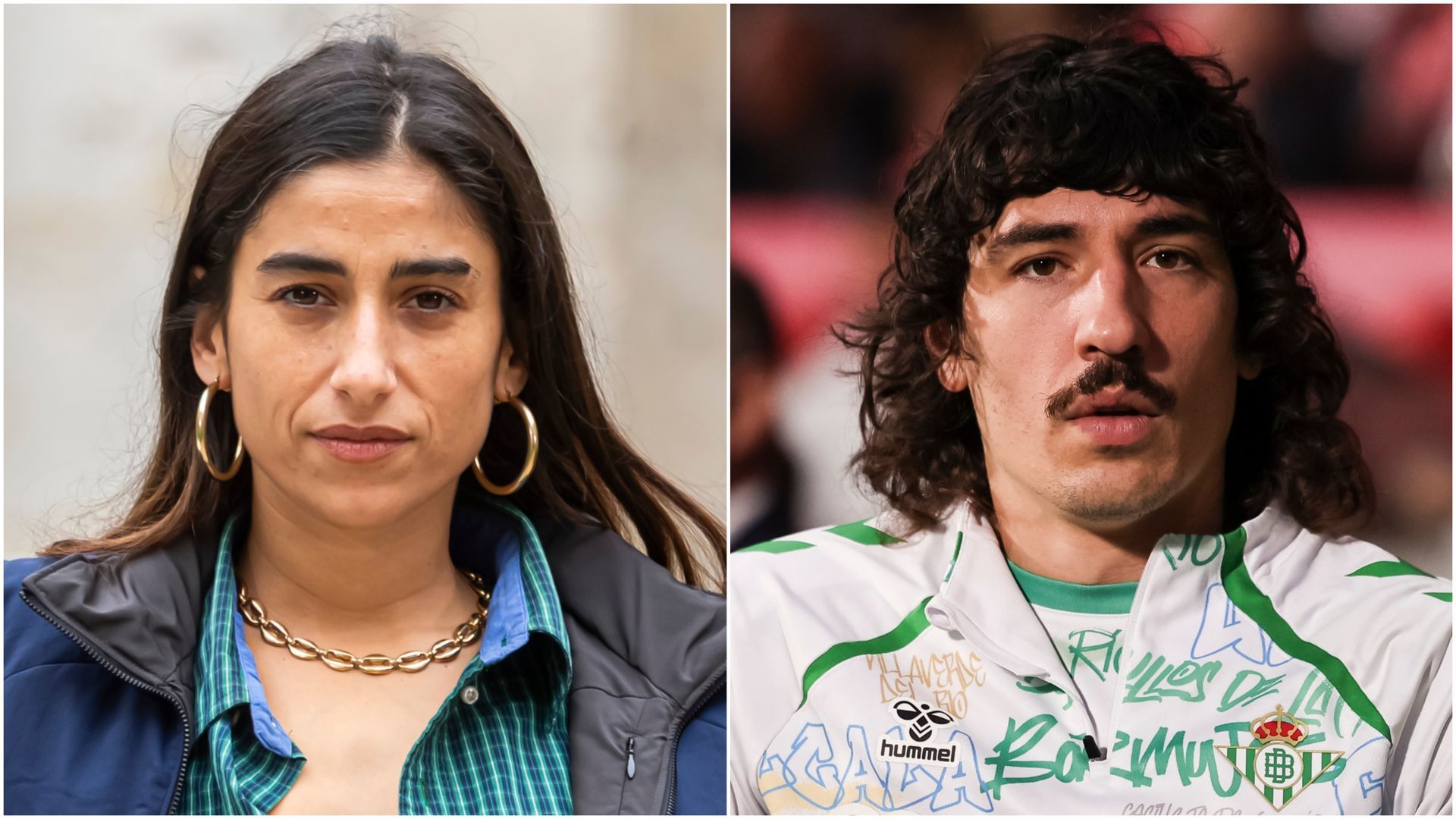 Carolina Yuste y Héctor Bellerín, en un fotomontaje Carolina Yuste y Héctor Bellerín, en un fotomontaje