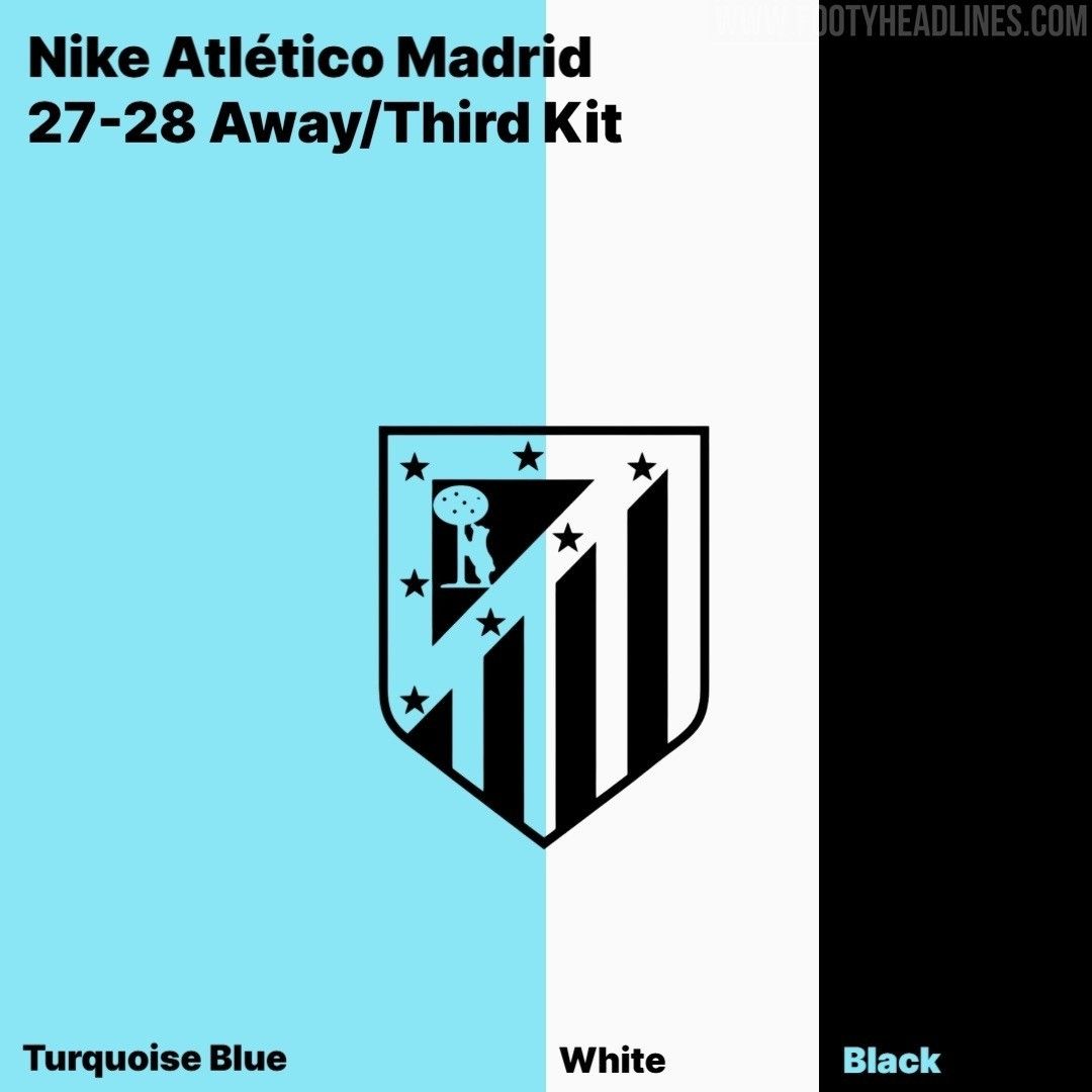 Los colores de la segunda camiseta del Atlético de Madrid 2027/2028