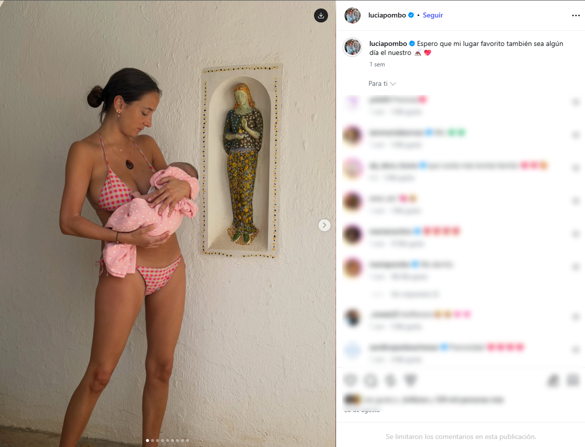 Lucía Pombo y su hija Lola