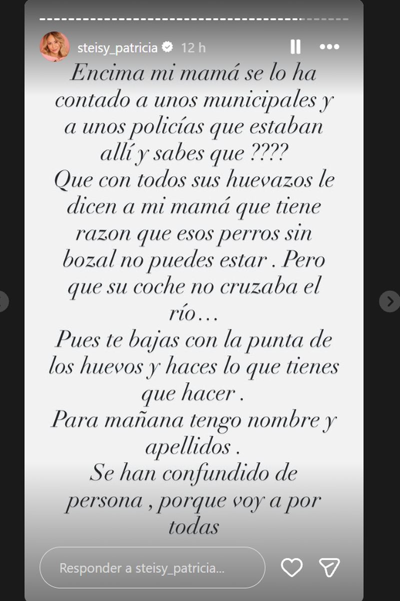 Más relato sobre lo ocurrdo con la hija de Steisy