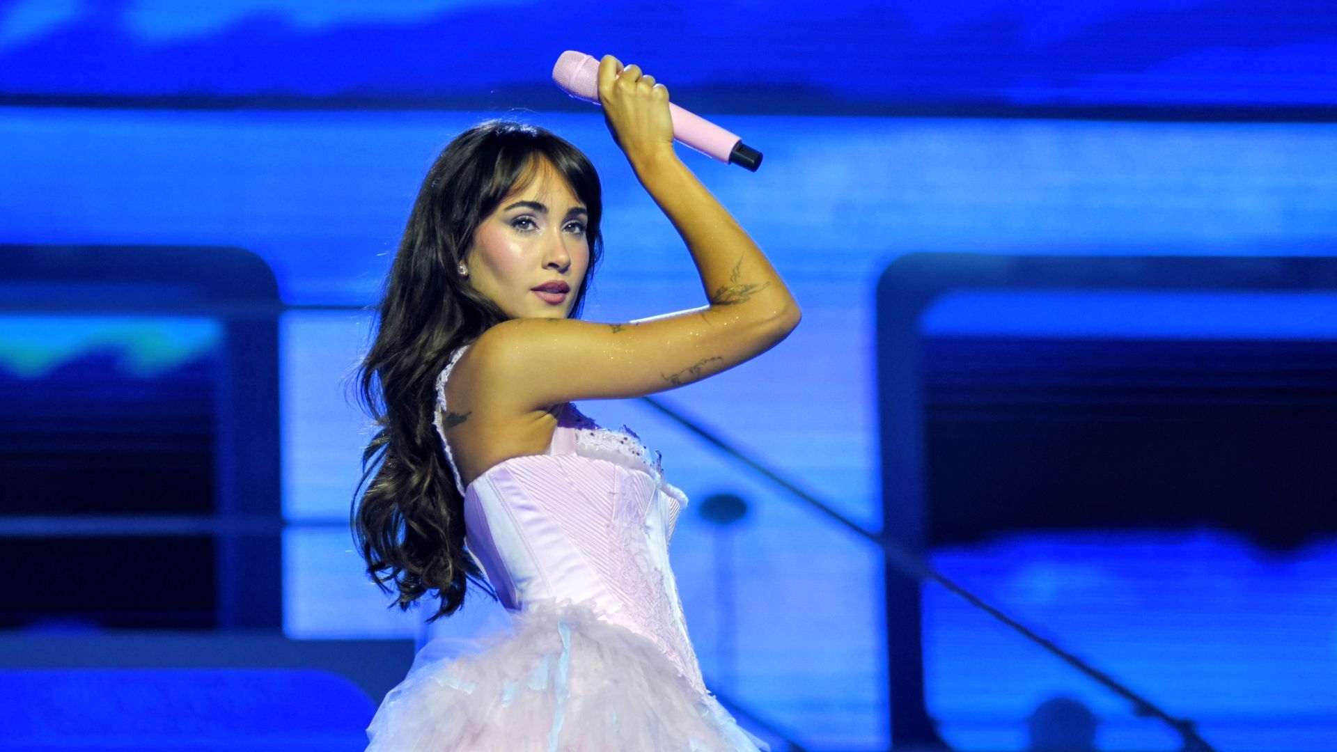Aitana, en uno de sus conciertos de Barcelona