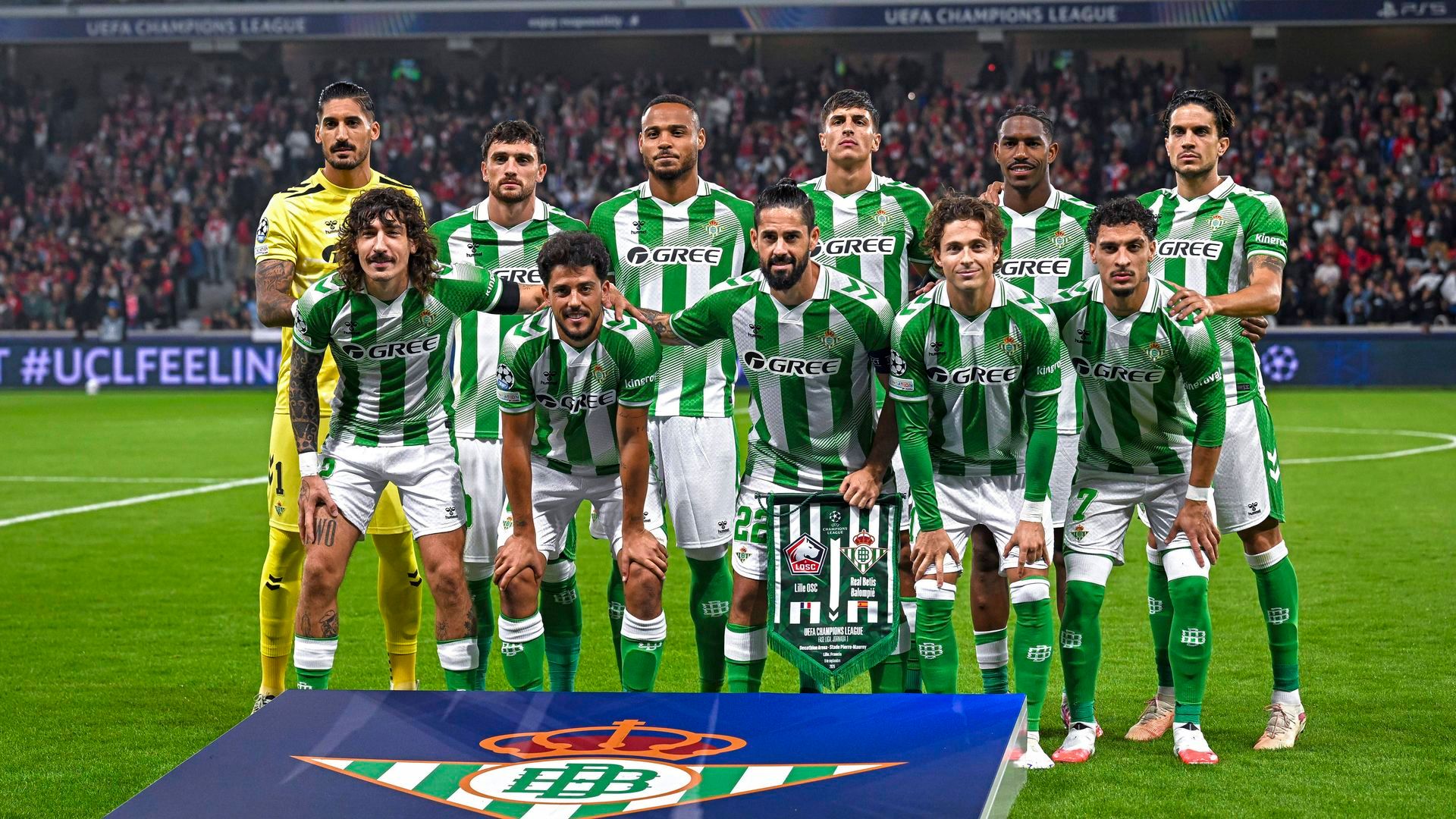 El once del Betis en Lille El once del Betis en Lille