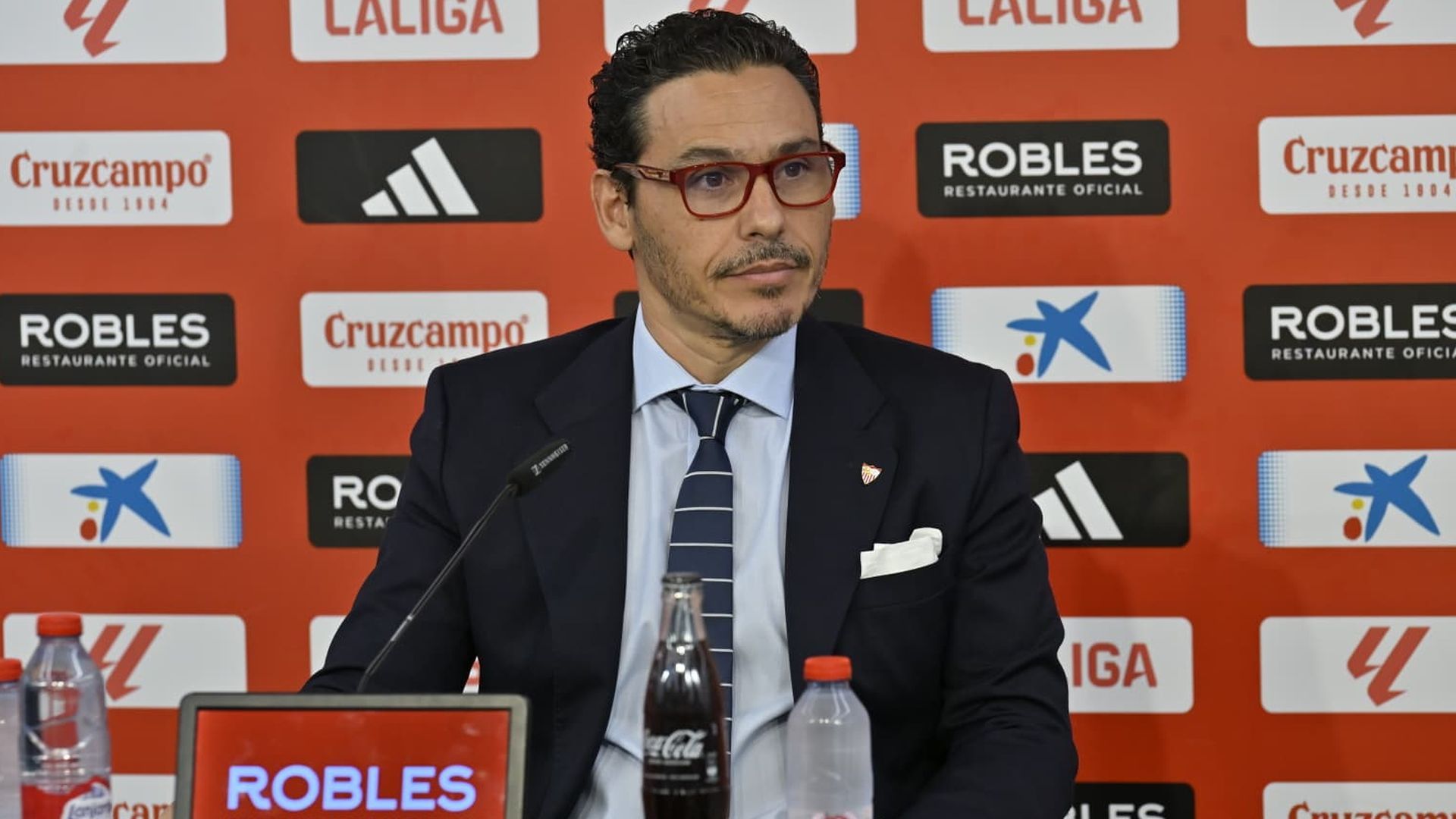 José María del Nido Carrasco, en la rueda de prensa de balance del mercado