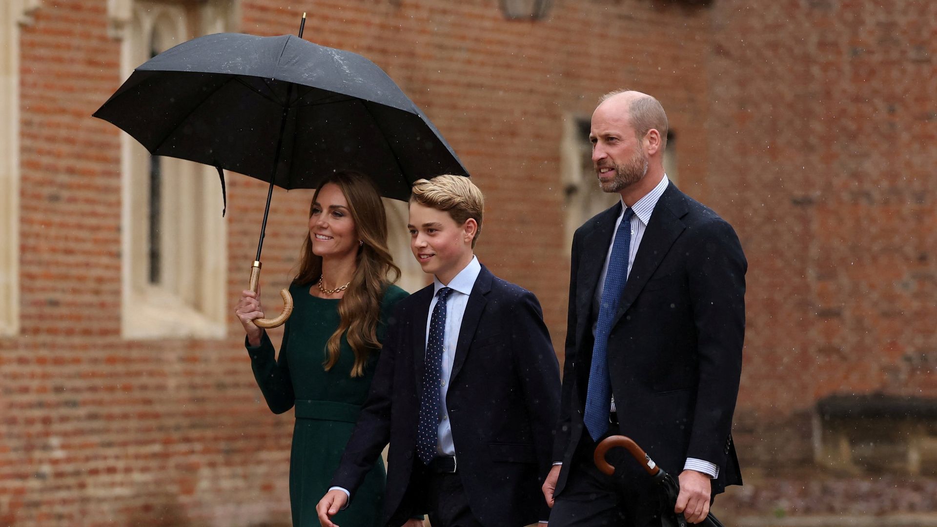 Los príncipes de Gales junto a su hijo George este 8 de septiembre
