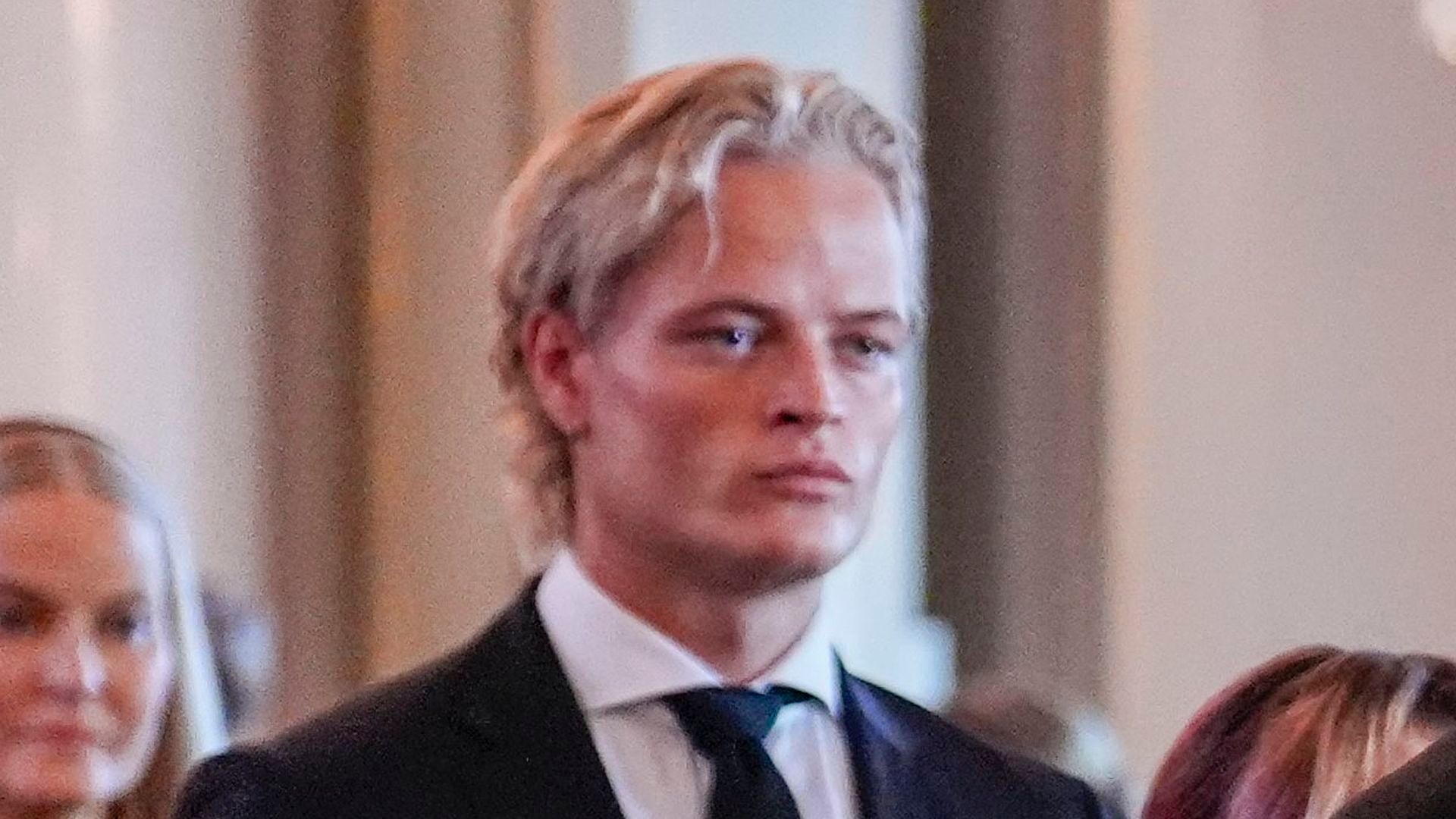 Marius Borg, en los actos por la muerte del rey Harald de Noruega